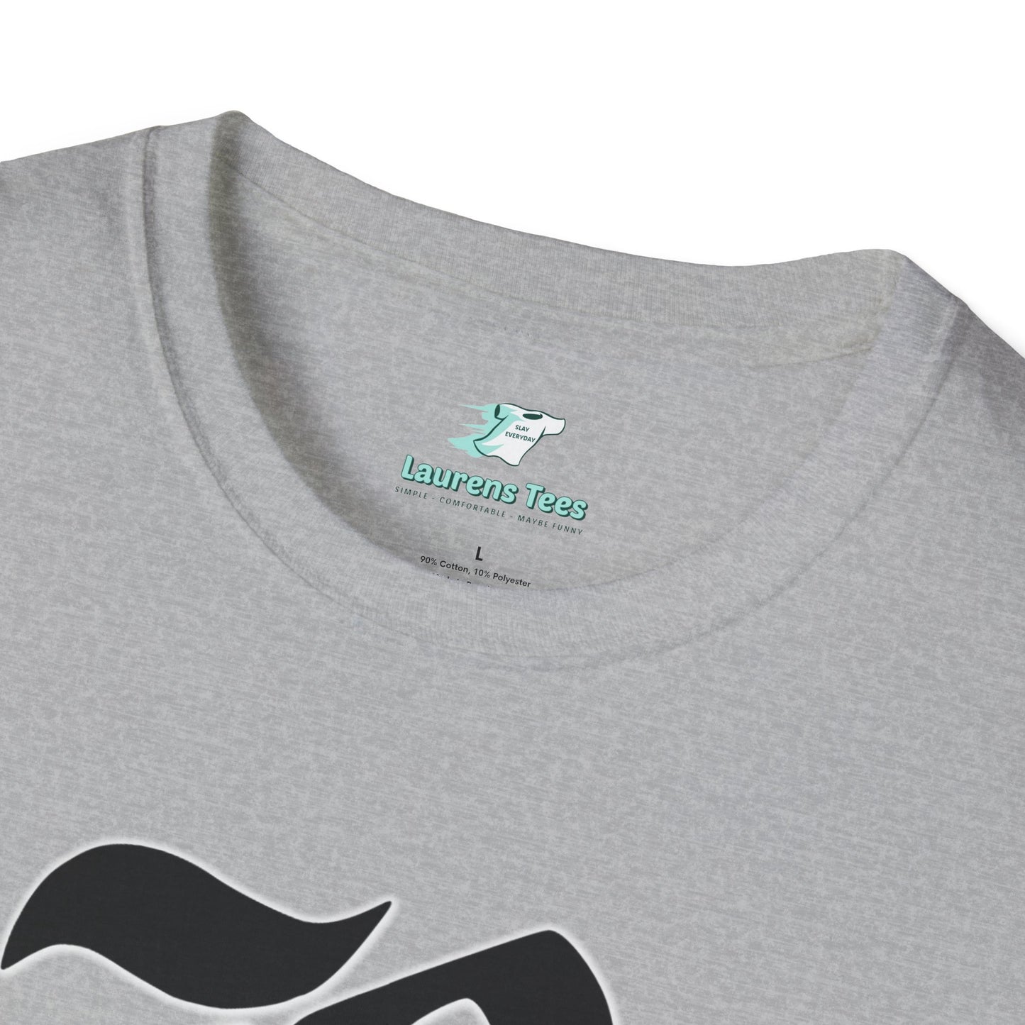 Custom one side Front or Back (RHS Baseball used as example) - Unisex Softstyle T-Shirt