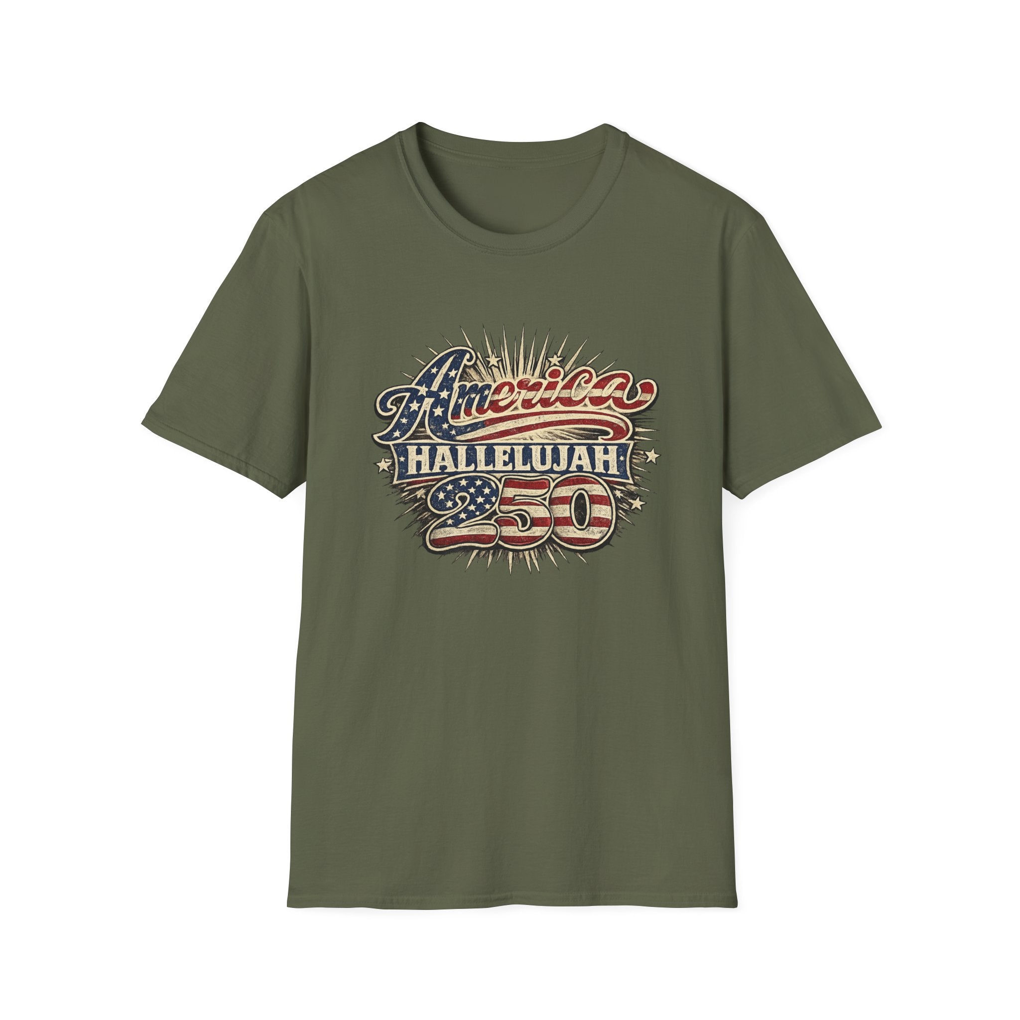 America Hallelujah 250th Anniversary T-Shirt — Vintage Patriotic USA Tee