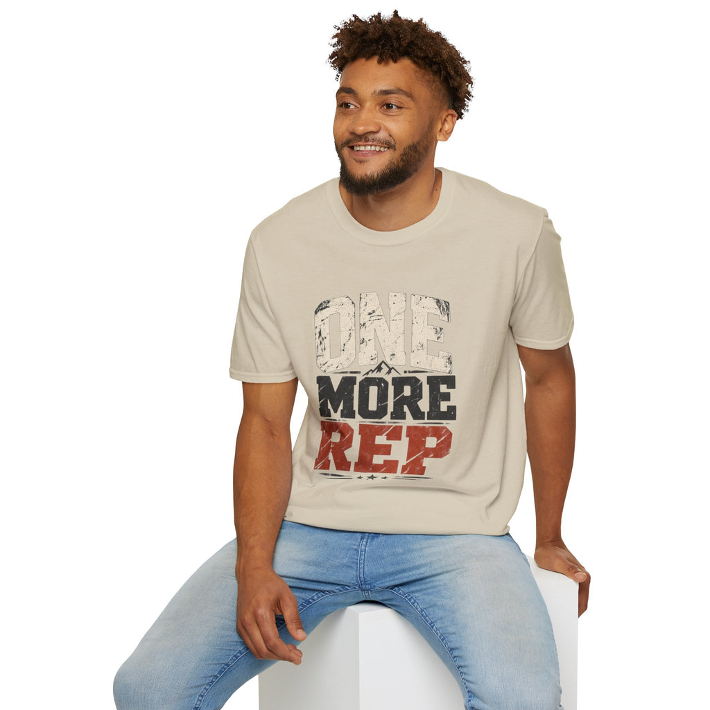 One More Rep – Vintage Workout & Fitness Graphic Tee