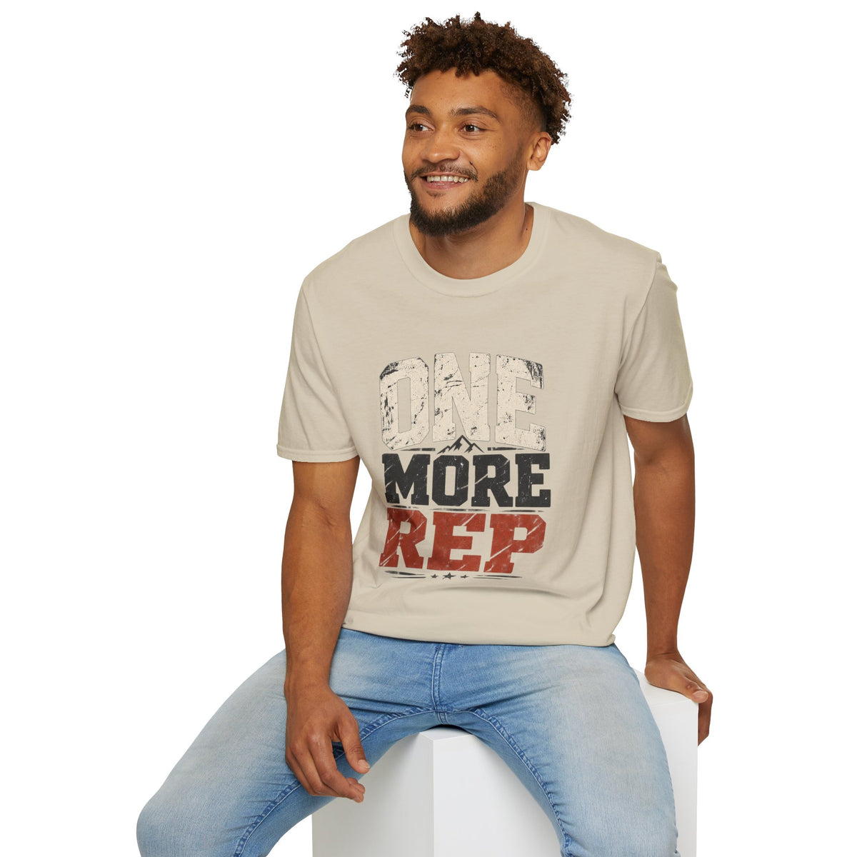 One More Rep – Vintage Workout & Fitness Graphic Tee