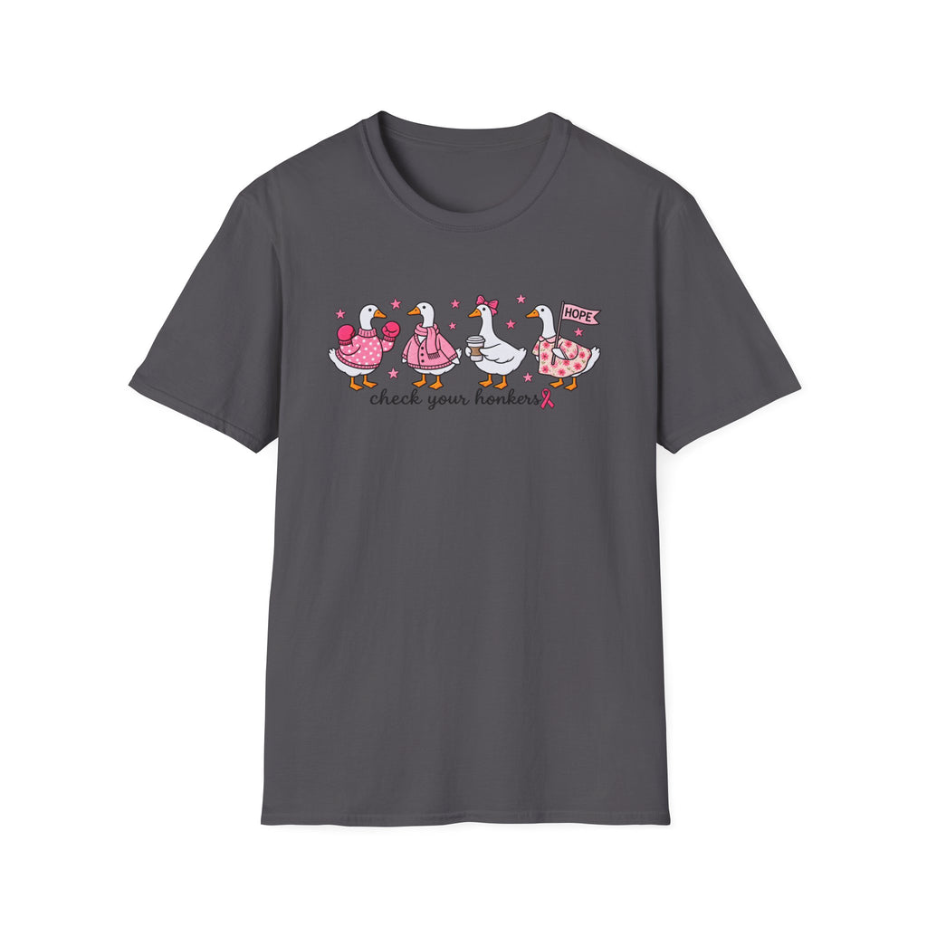 Check Your Honkers 🩷 Breast Cancer Awareness Goose Tee