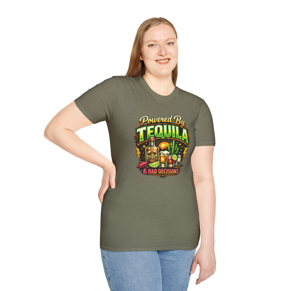 Tequila & Bad Decisions T-Shirt — Funny Bar Party Drinking Tee