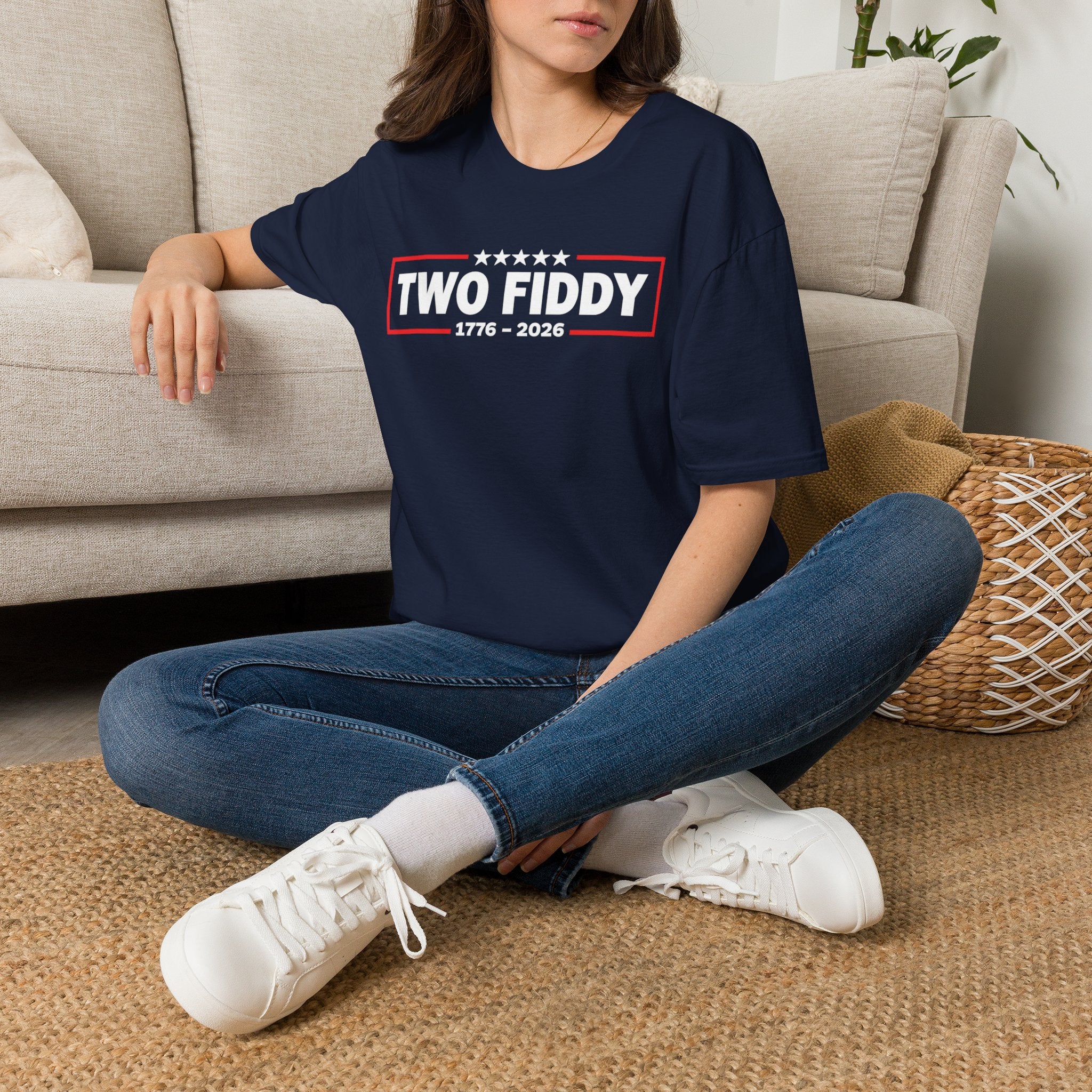 Two Fiddy 1776-2026 T-Shirt — Vintage USA Patriotic Tee