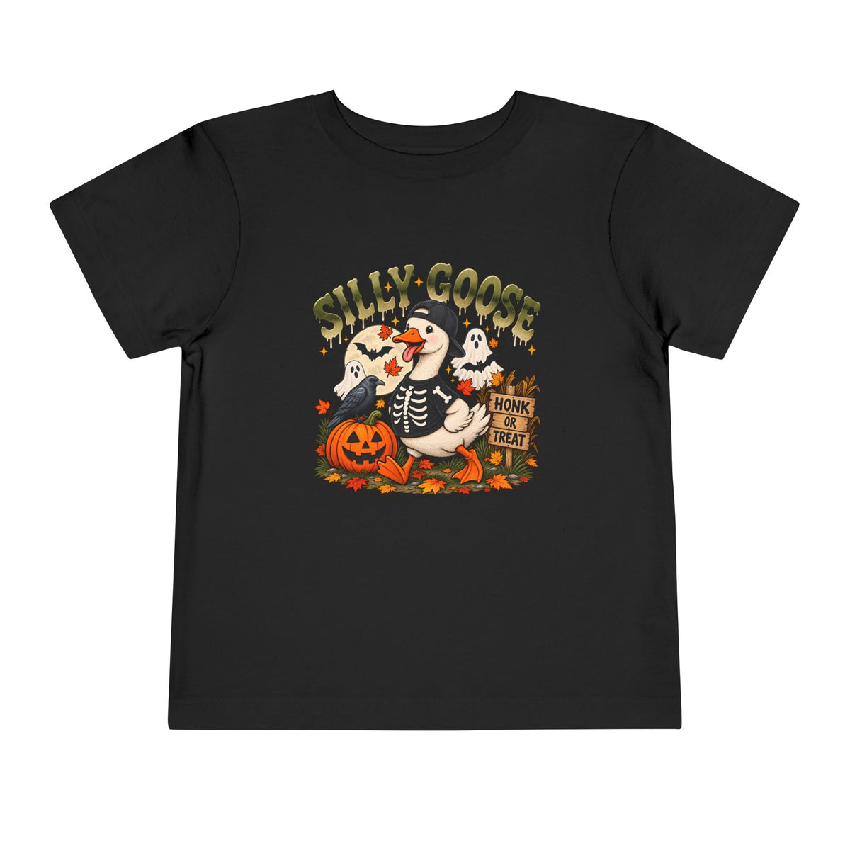 Silly Goose Honk or Treat Toddler Halloween T-Shirt 🪿🎃