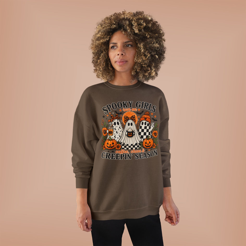 Spooky Girls Coffee & Chaos Halloween Sweatshirt