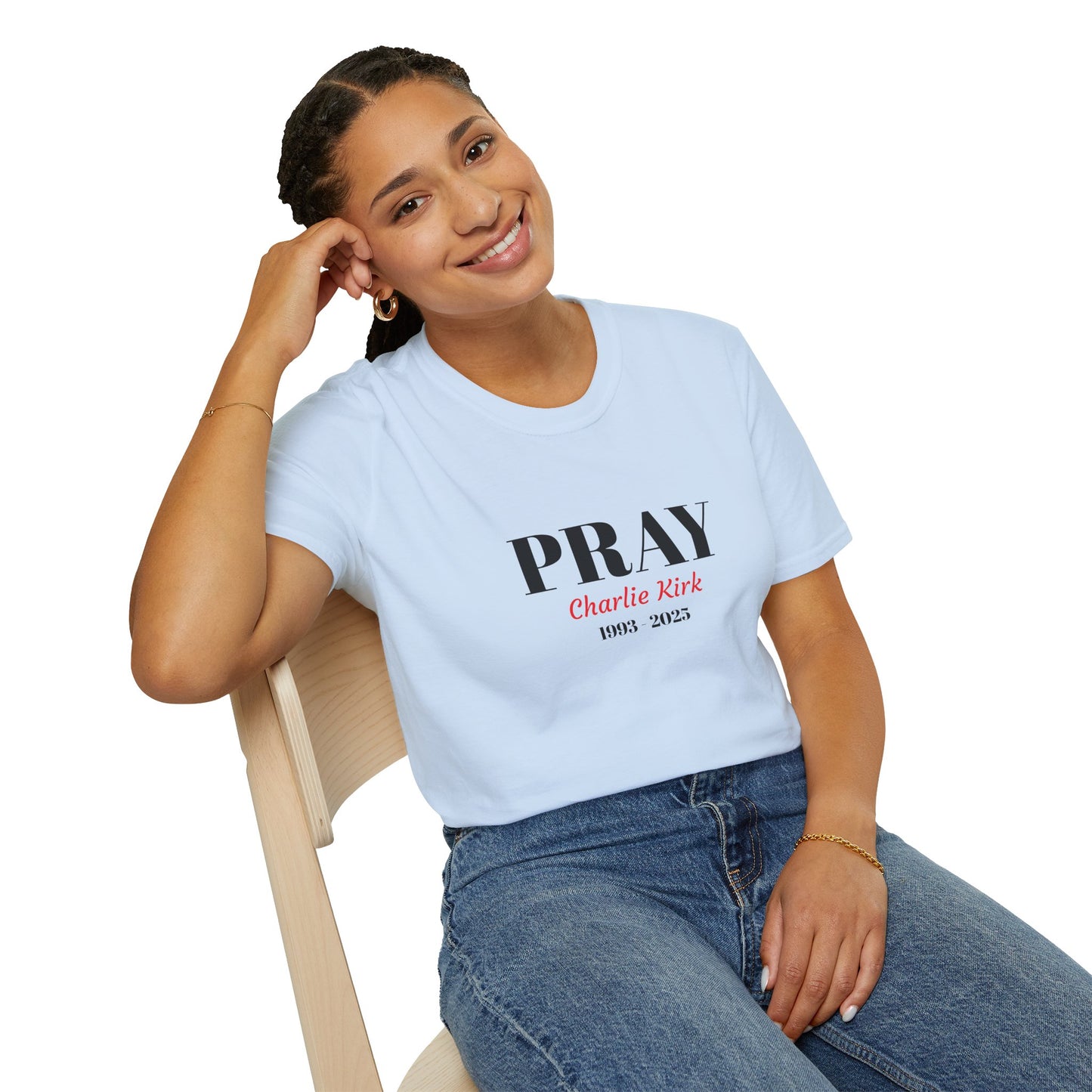 Unisex T-Shirt Charlie Kirk Remembrance Pray Shirt