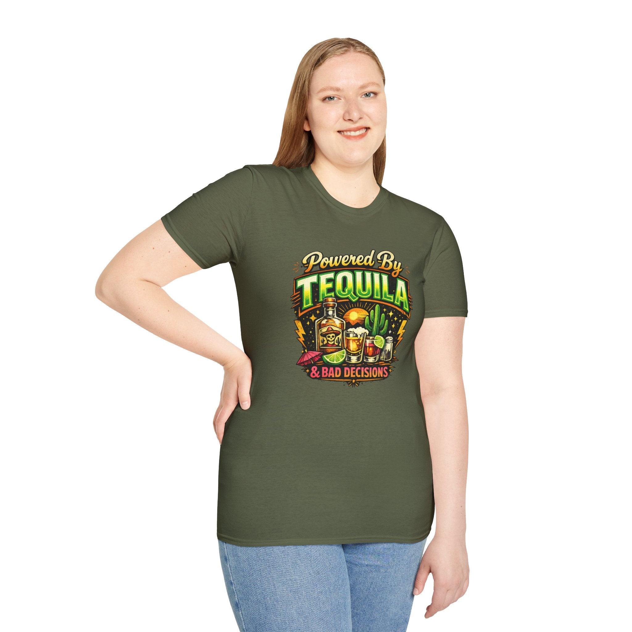 Tequila & Bad Decisions T-Shirt — Funny Bar Party Drinking Tee