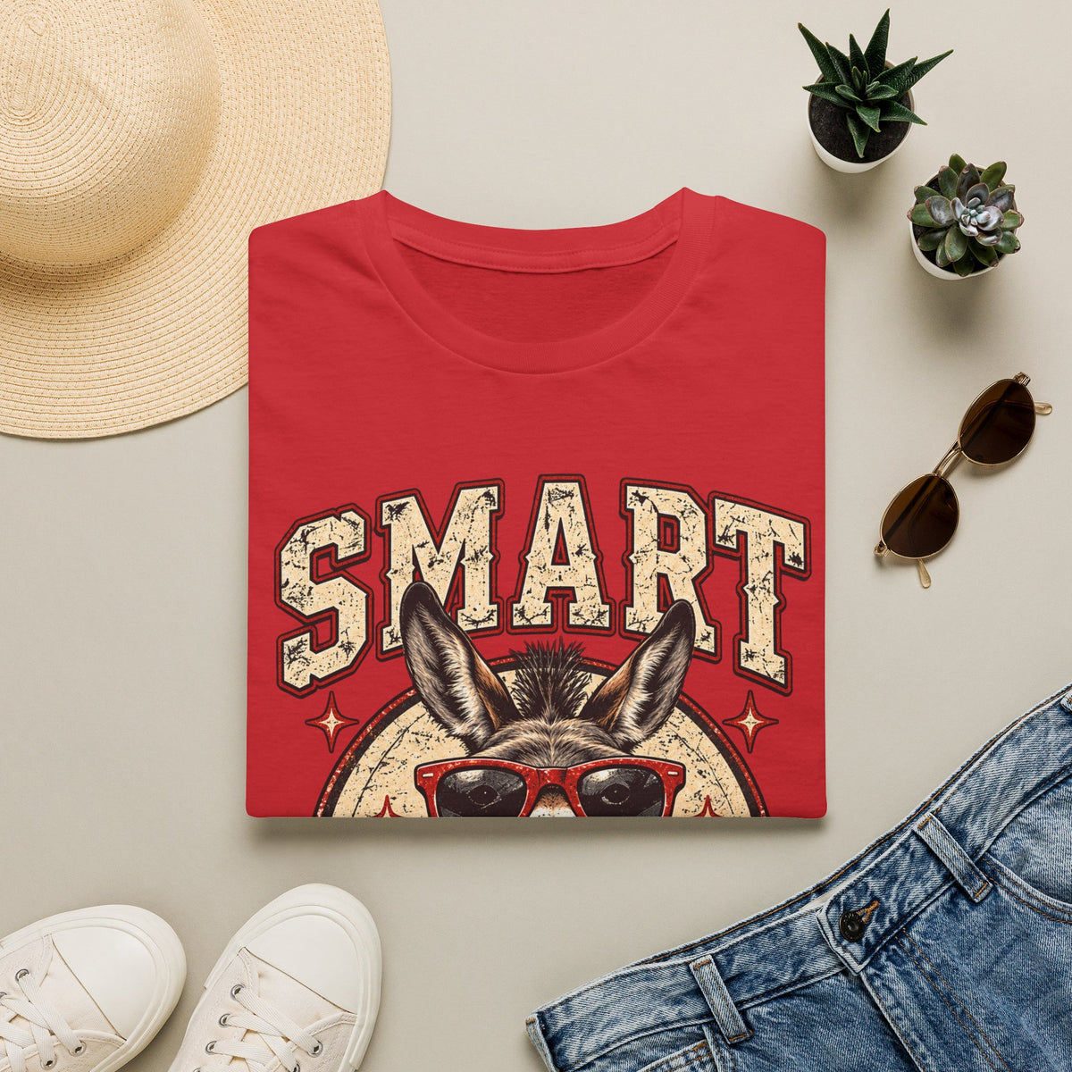 Smart Ass – Funny Donkey Vintage Graphic Tee