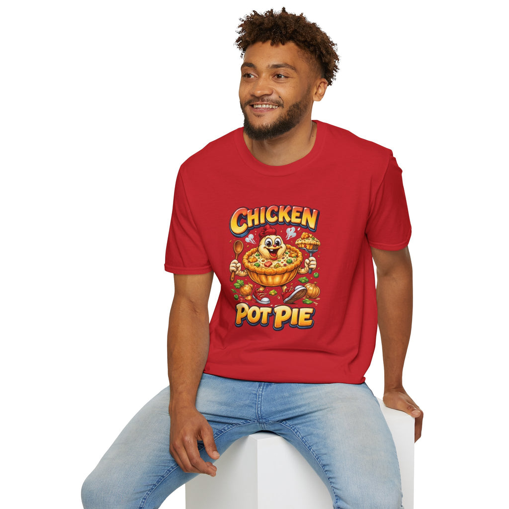 Comical Chicken Pot Pie T-Shirt — Funny Pie Lover Graphic Tee