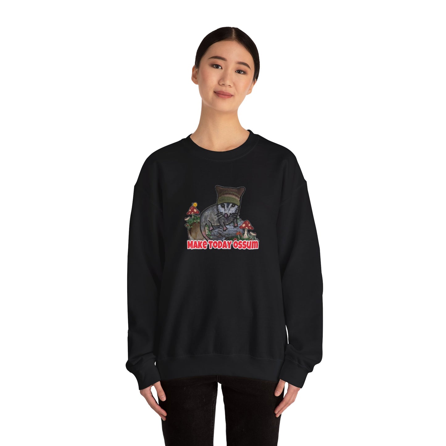 Make Today Ossum Cat Sweatshirt - Cozy Unisex Heavy Blend Crewneck