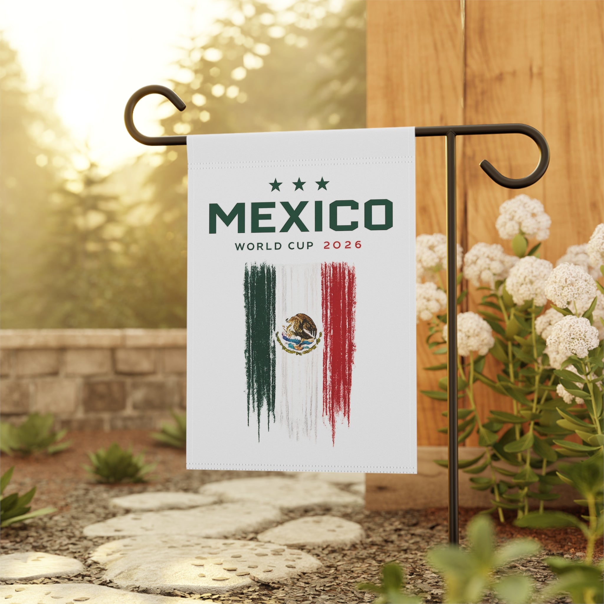 Mexico World Cup 2026 Garden Flag - Mexican Flag Soccer Garden Banner