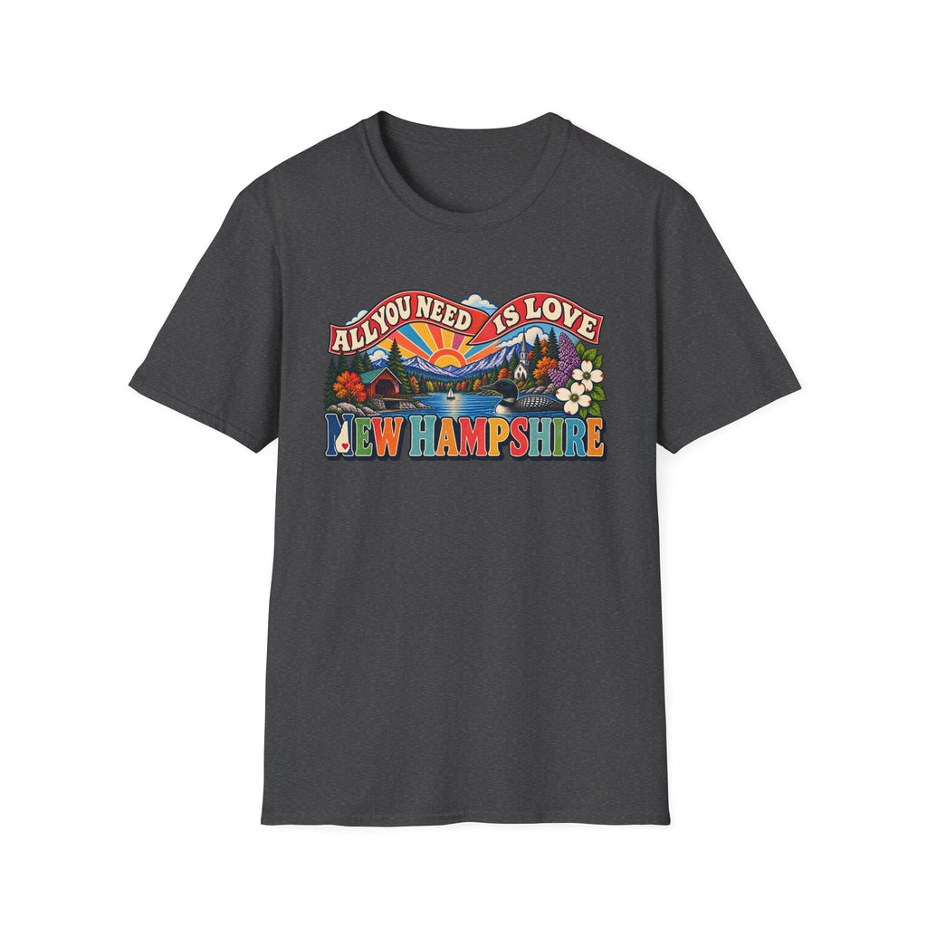 New Hampshire Retro 'All You Need Is Love' T-Shirt