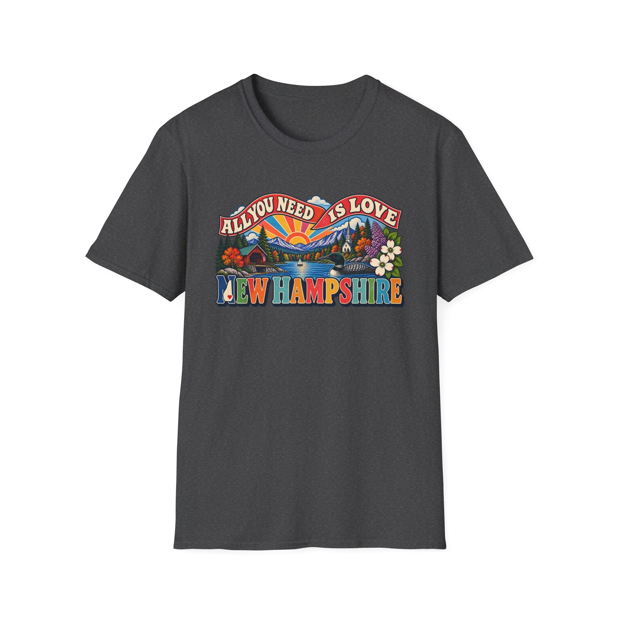 New Hampshire Retro 'All You Need Is Love' T-Shirt