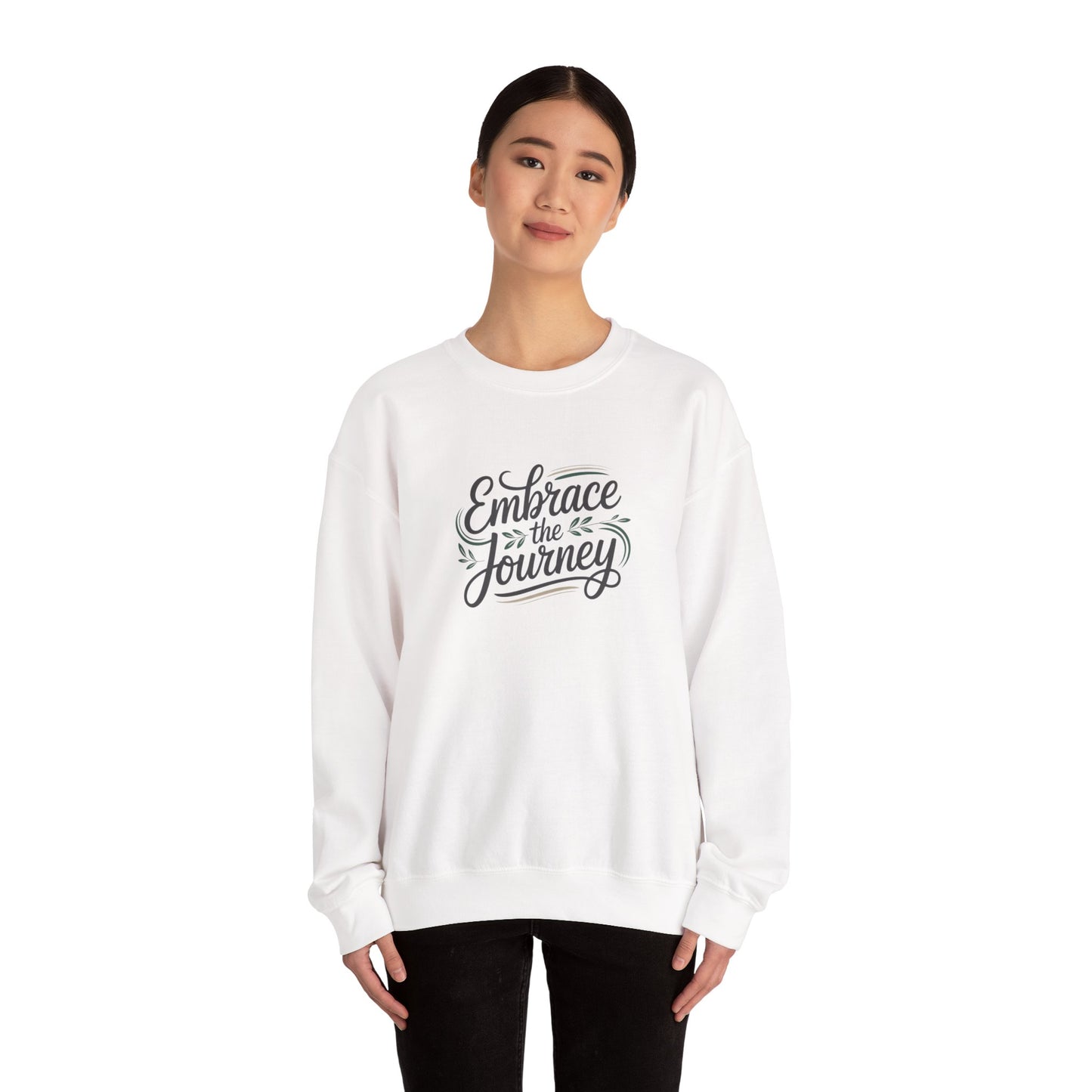 Embrace the Journey Sweatshirt | minimalist hand-lettered quote, script typography