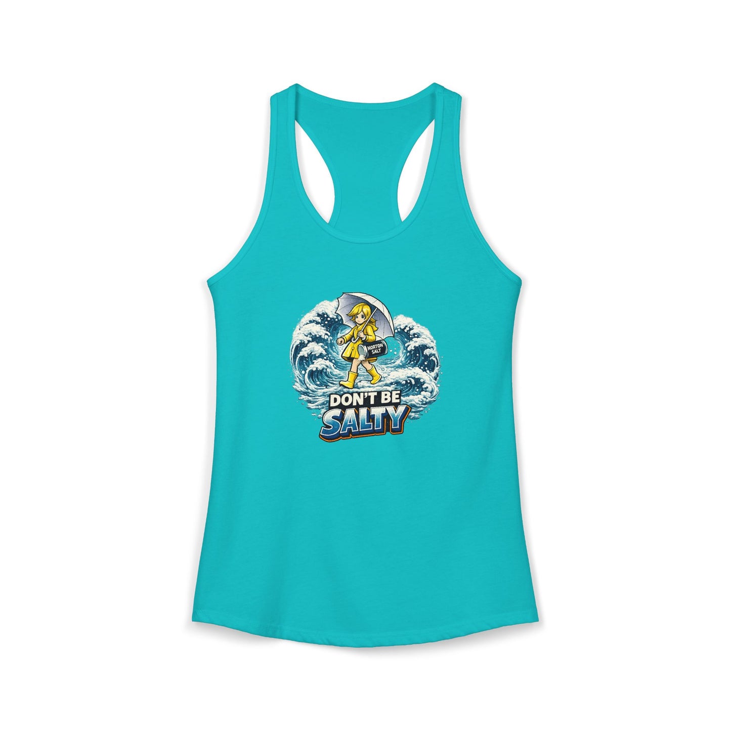 Don’t Be Salty Racerback Tank — Women's Beachy Summer Workout Top