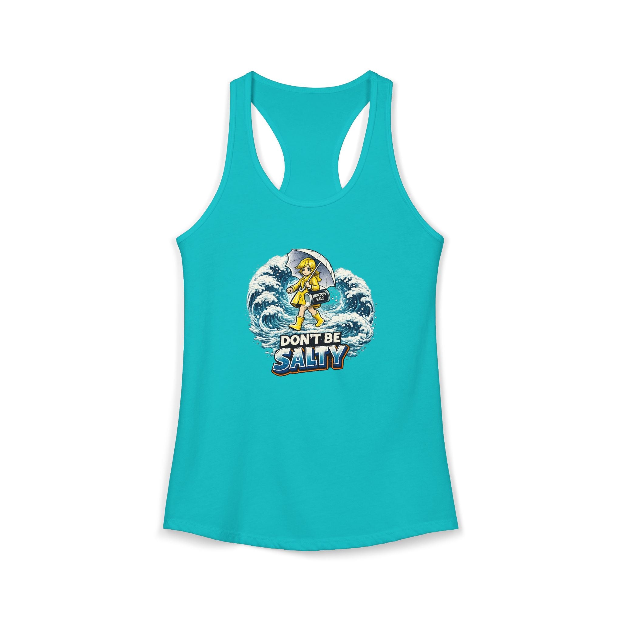 Don’t Be Salty Racerback Tank — Women's Beachy Summer Workout Top