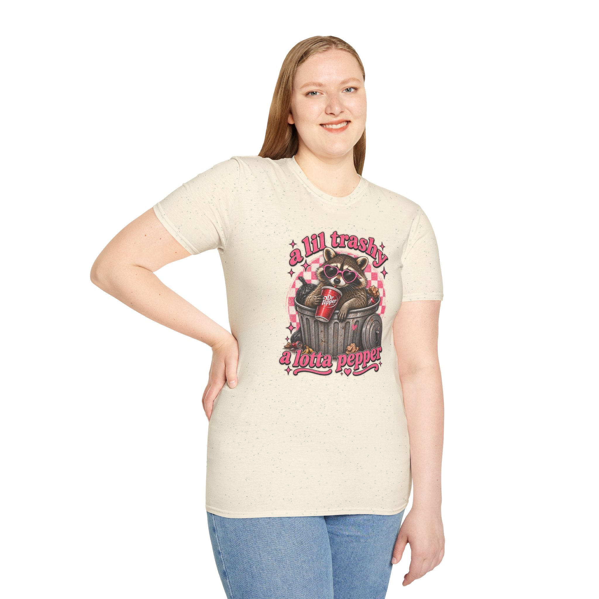 A Lil Trashy, A Lotta Pepper Raccoon Tee 🦝🥤