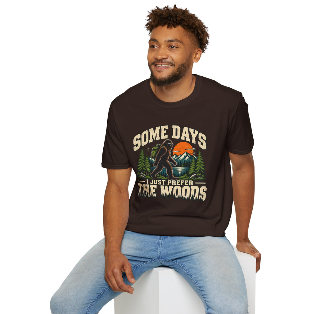 Some Days I Just Prefer the Woods – Bigfoot Outdoor Graphic Tee