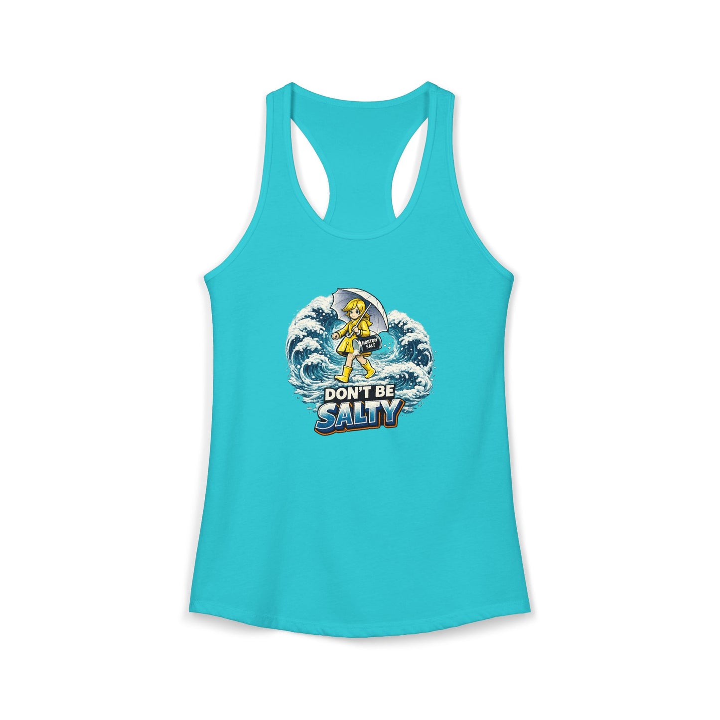 Don’t Be Salty Racerback Tank — Women's Beachy Summer Workout Top