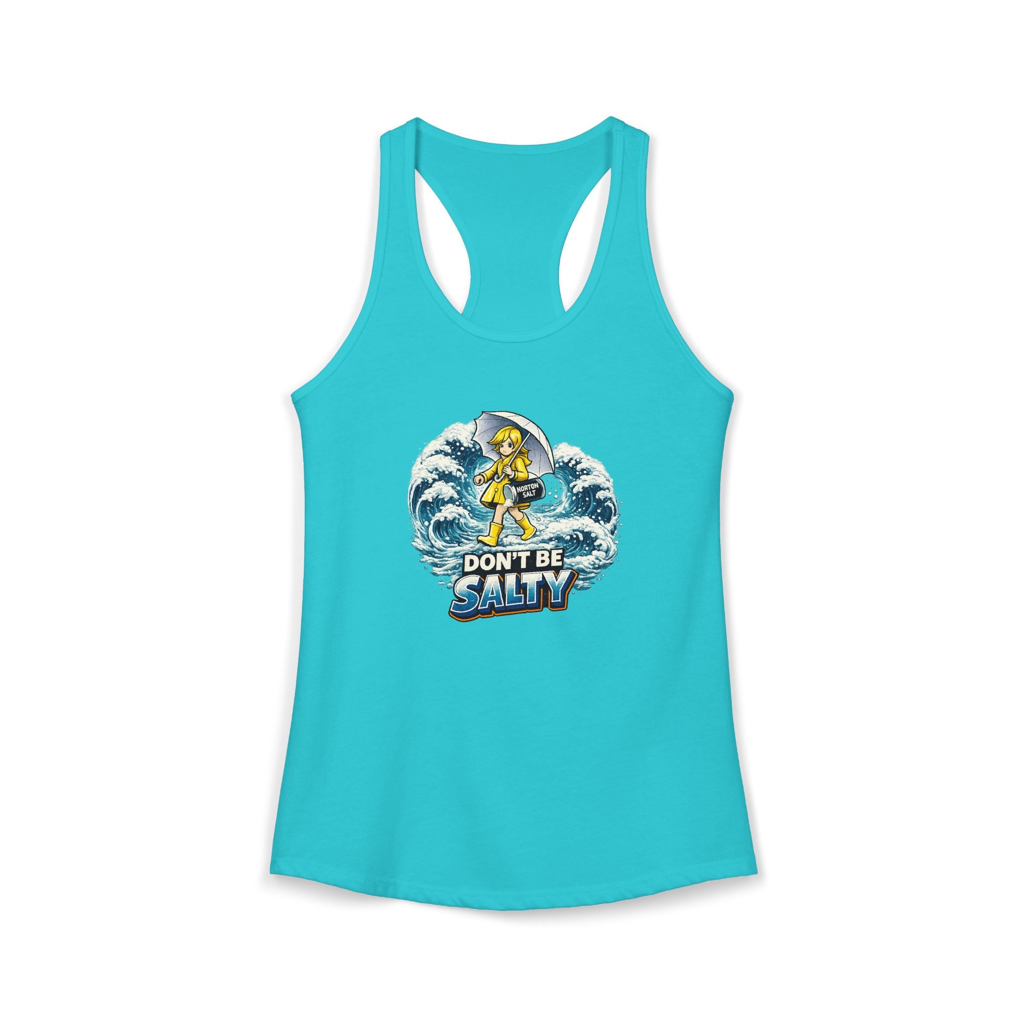 Don’t Be Salty Racerback Tank — Women's Beachy Summer Workout Top