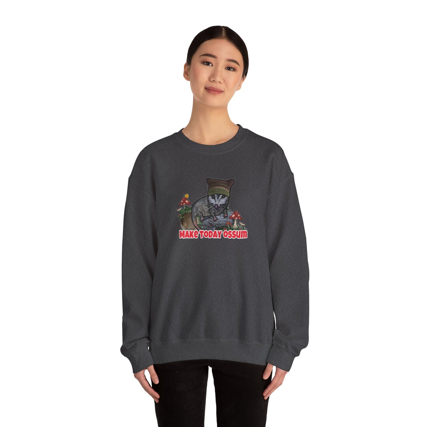 Make Today Ossum Cat Sweatshirt - Cozy Unisex Heavy Blend Crewneck