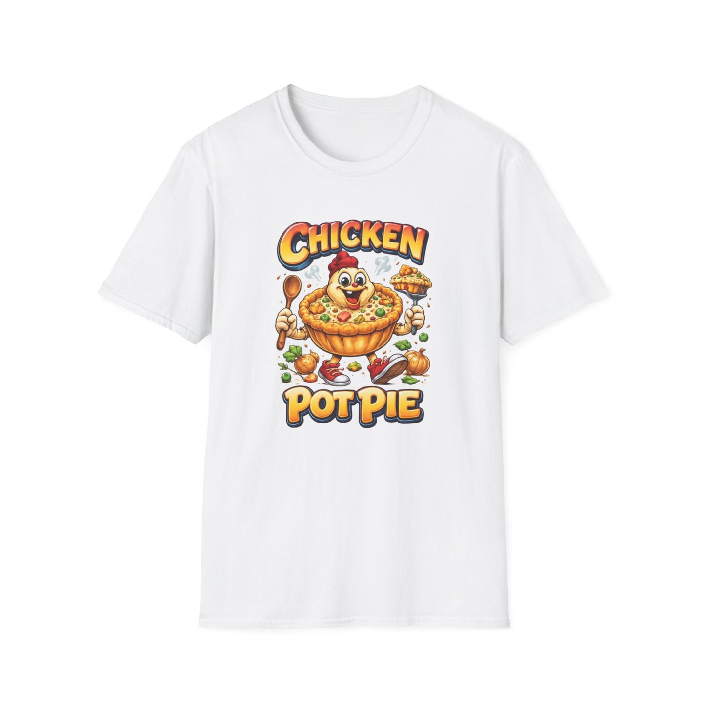 Comical Chicken Pot Pie T-Shirt — Funny Pie Lover Graphic Tee