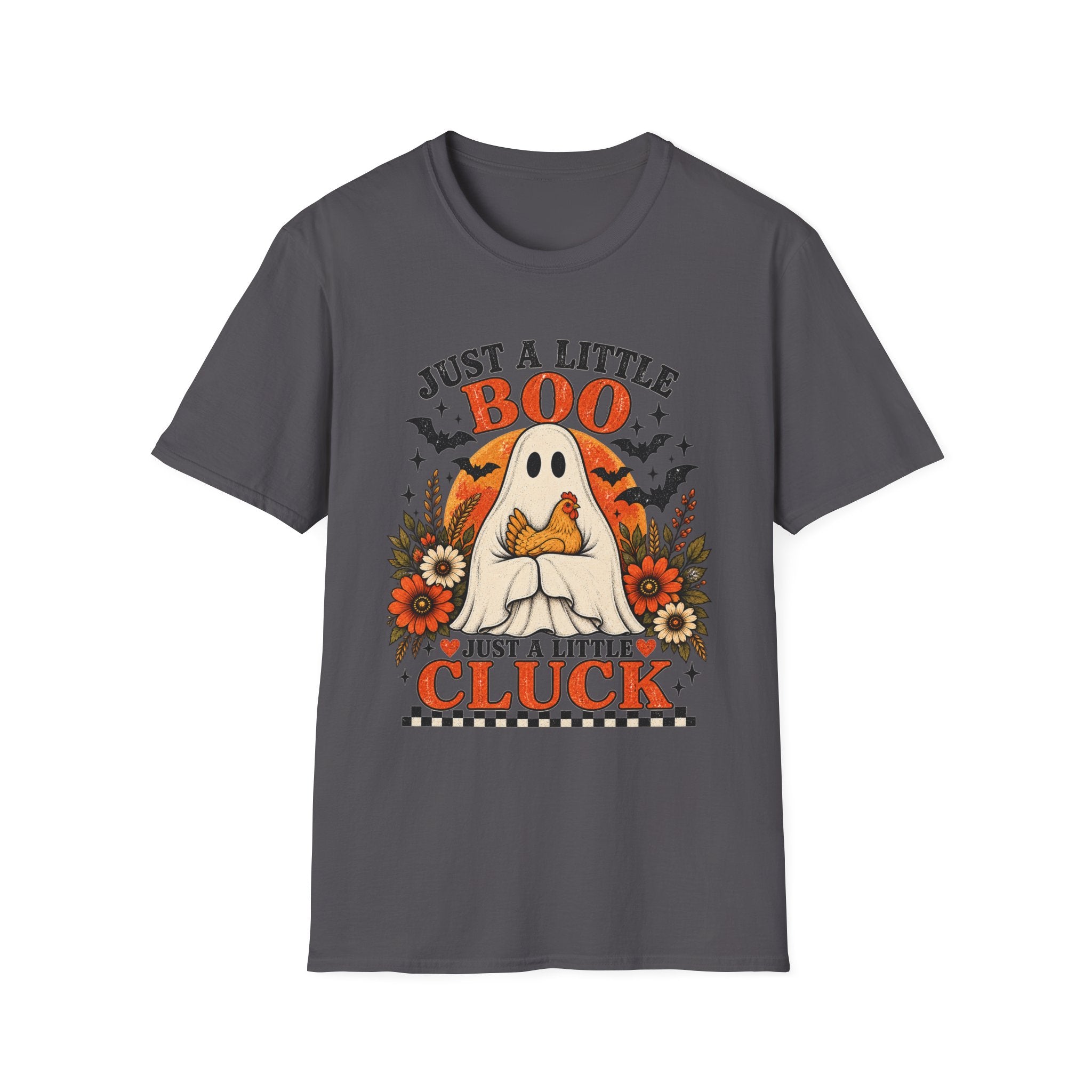 Just a Little Boo, Just a Little Cluck Halloween Chicken Tee