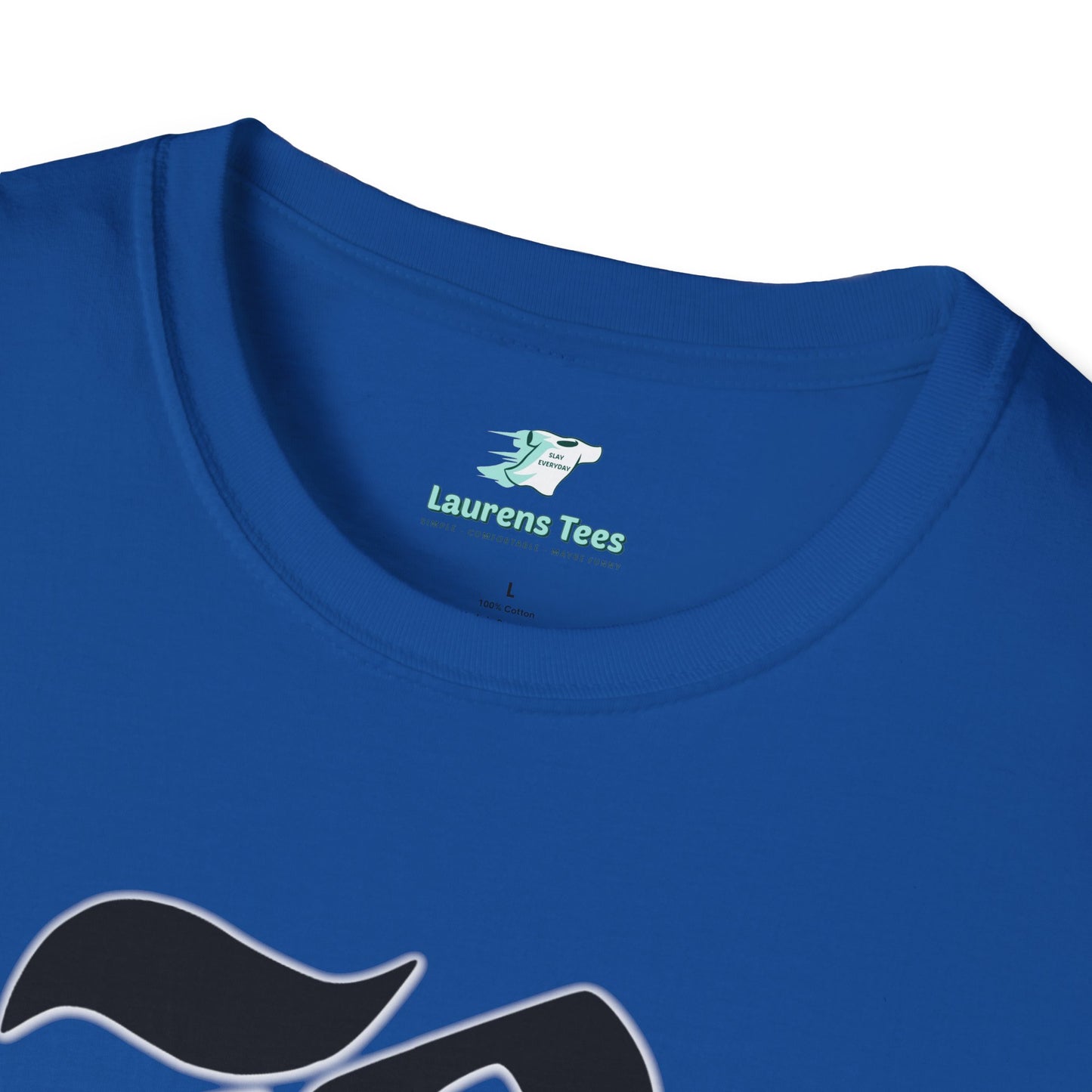 Custom one side Front or Back (RHS Baseball used as example) - Unisex Softstyle T-Shirt