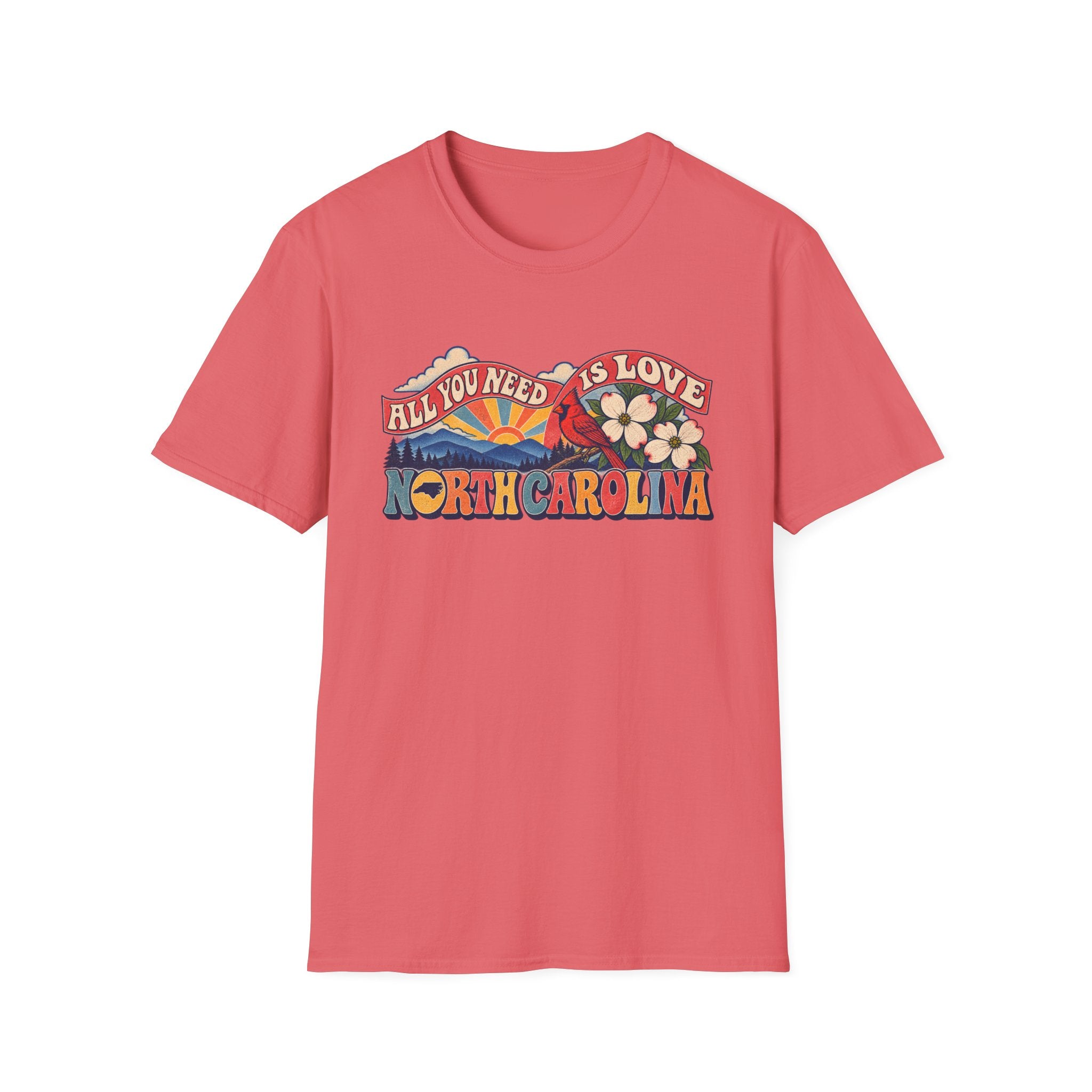 North Carolina Retro 'All You Need Is Love' T-Shirt
