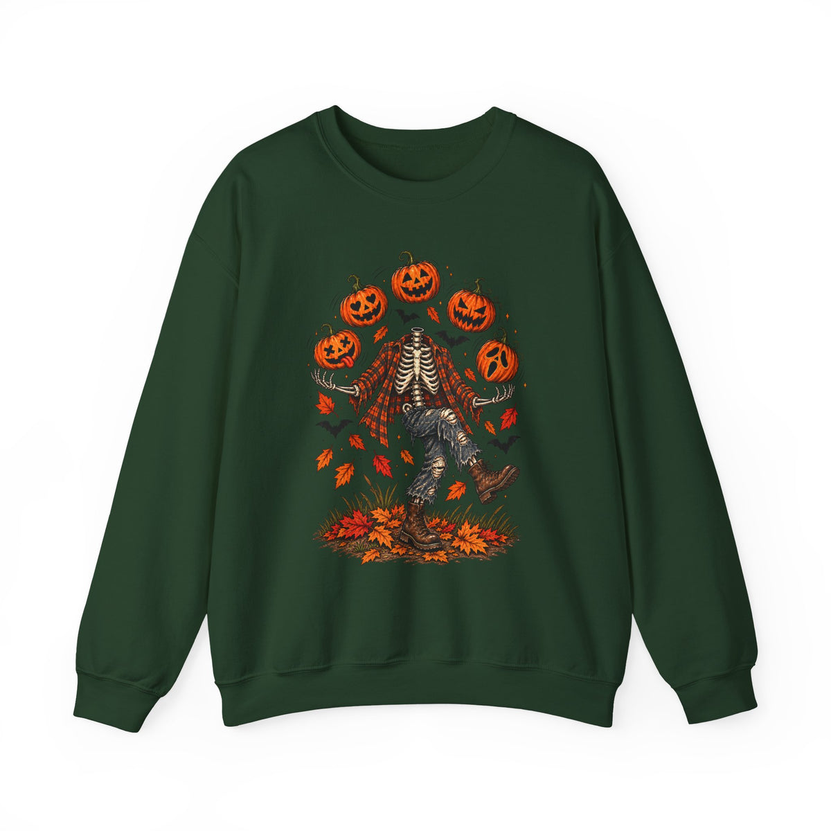 Headless Harvest – Juggling Pumpkins Halloween Sweatshirt 🎃💀