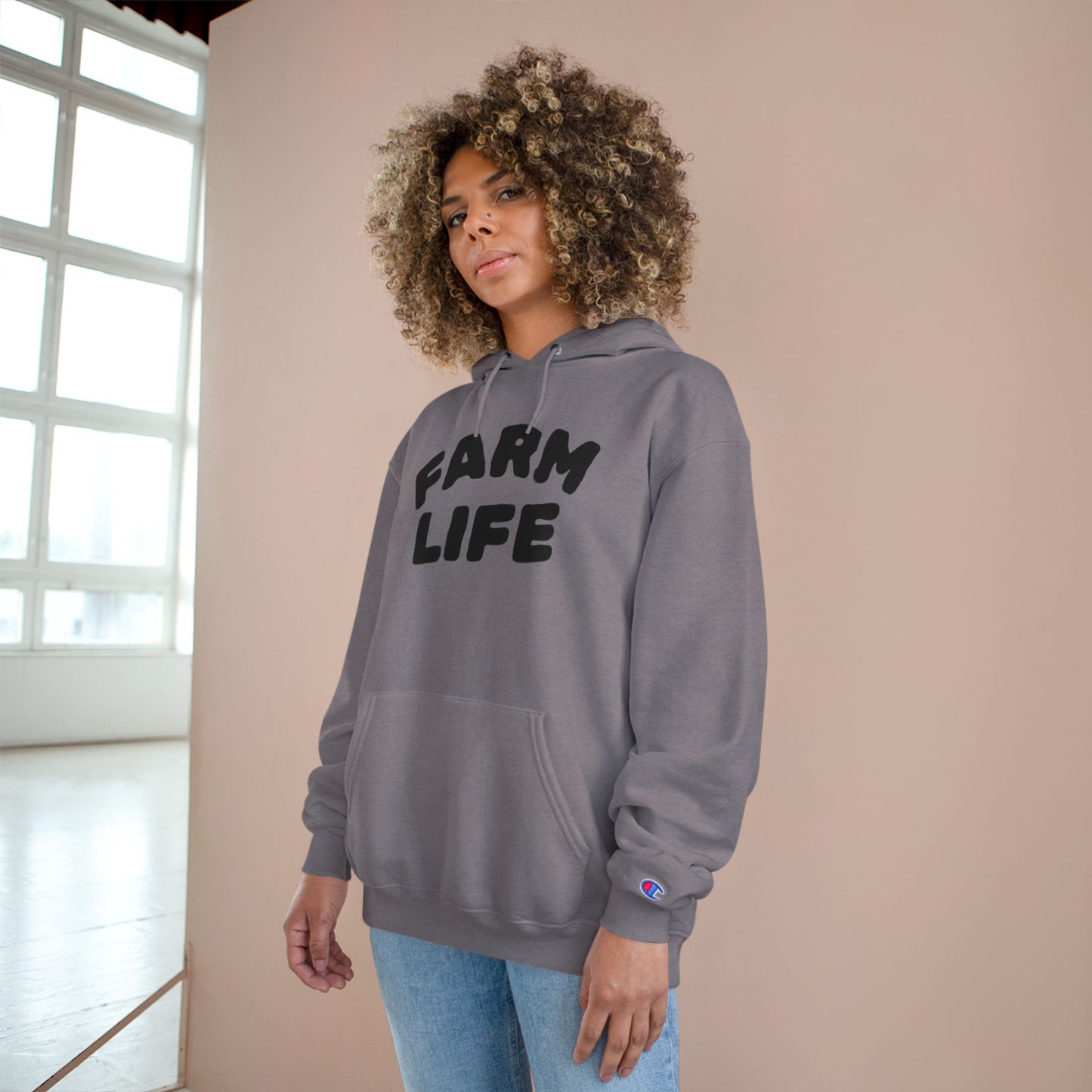 Farm Life Champion Hoodie Gould Creek Farm- Cozy Apparel for Agriculture Lovers