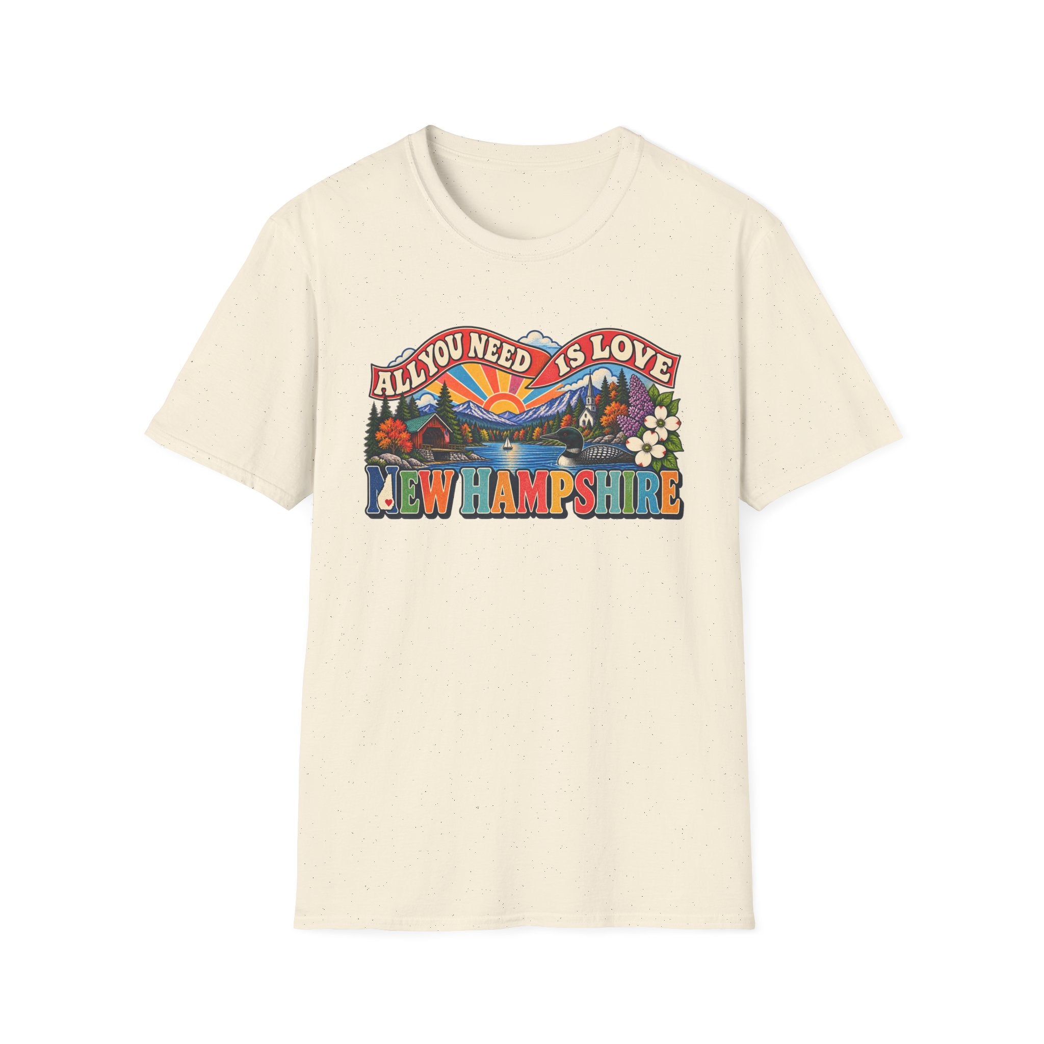New Hampshire Retro 'All You Need Is Love' T-Shirt