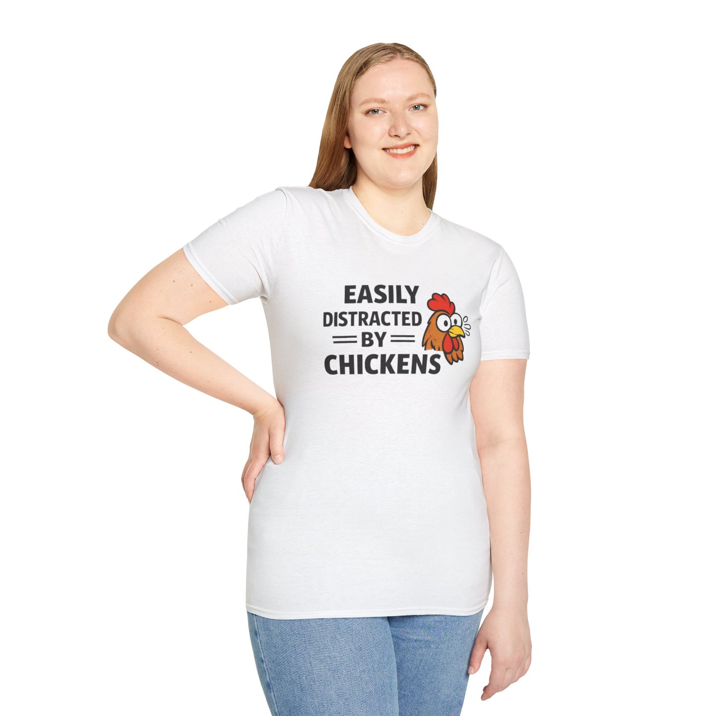 Easily Distracted by Chickens T-Shirt