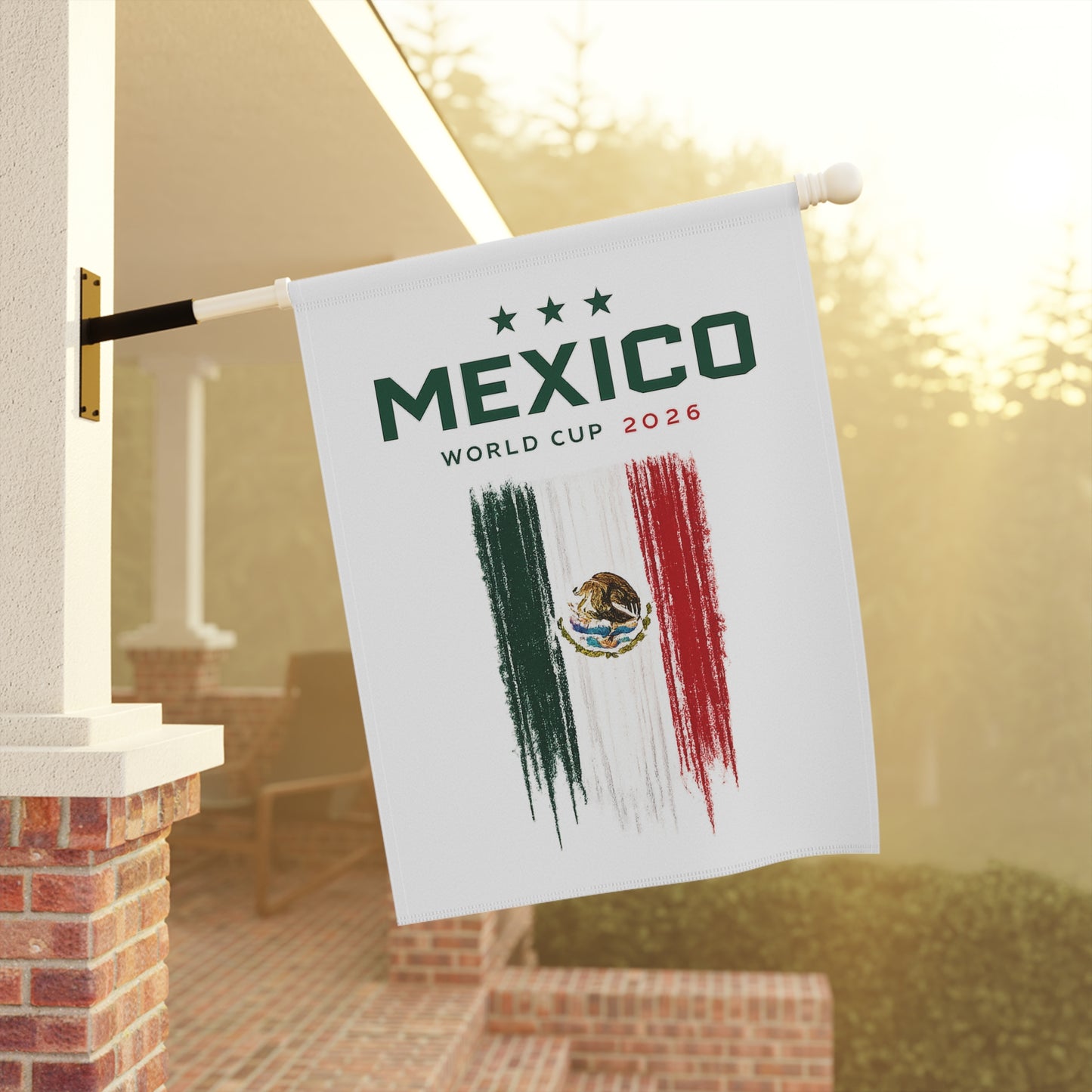 Mexico World Cup 2026 Garden Flag - Mexican Flag Soccer Garden Banner