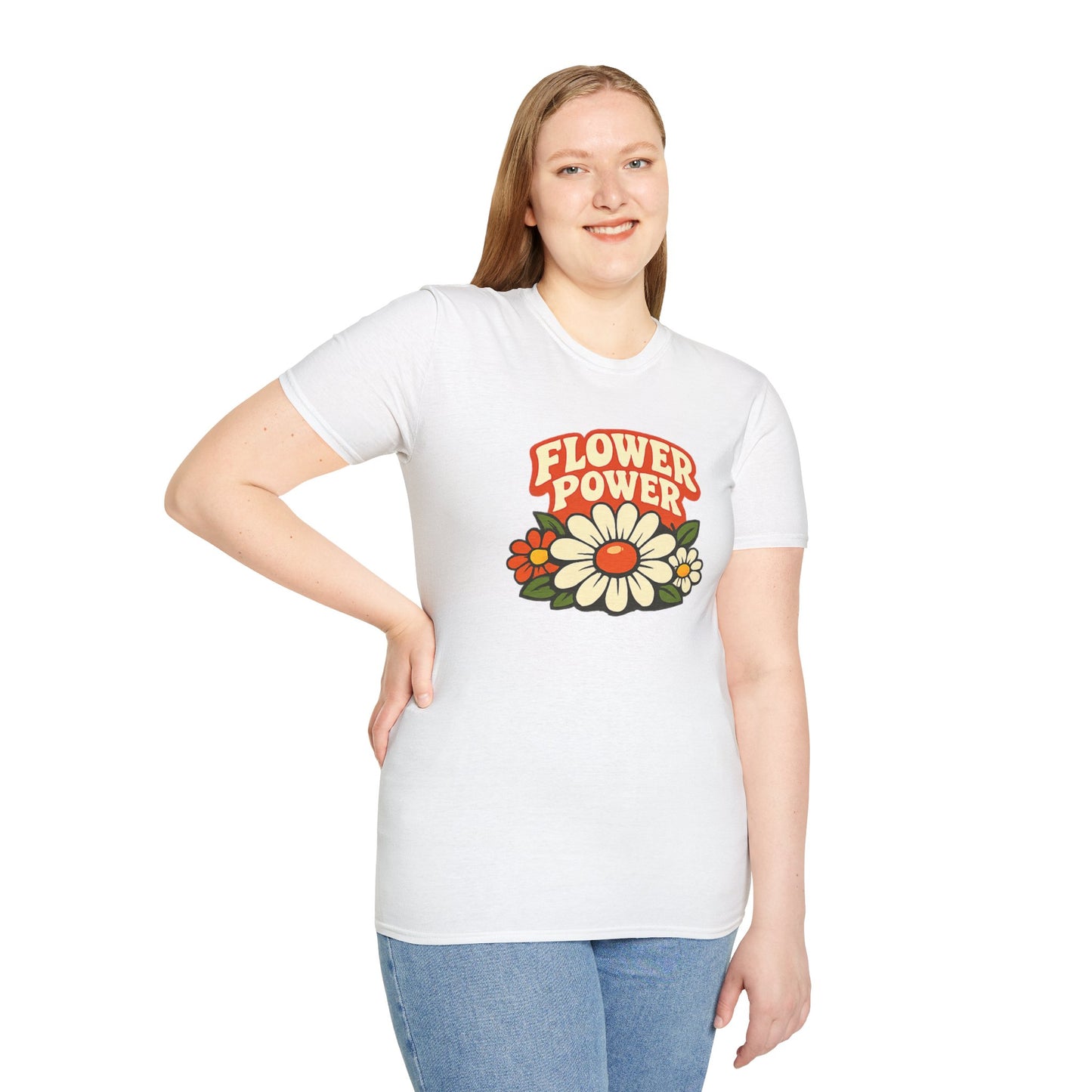 Retro Flower Power Graphic T-Shirt — Vintage 60s Floral Vibe