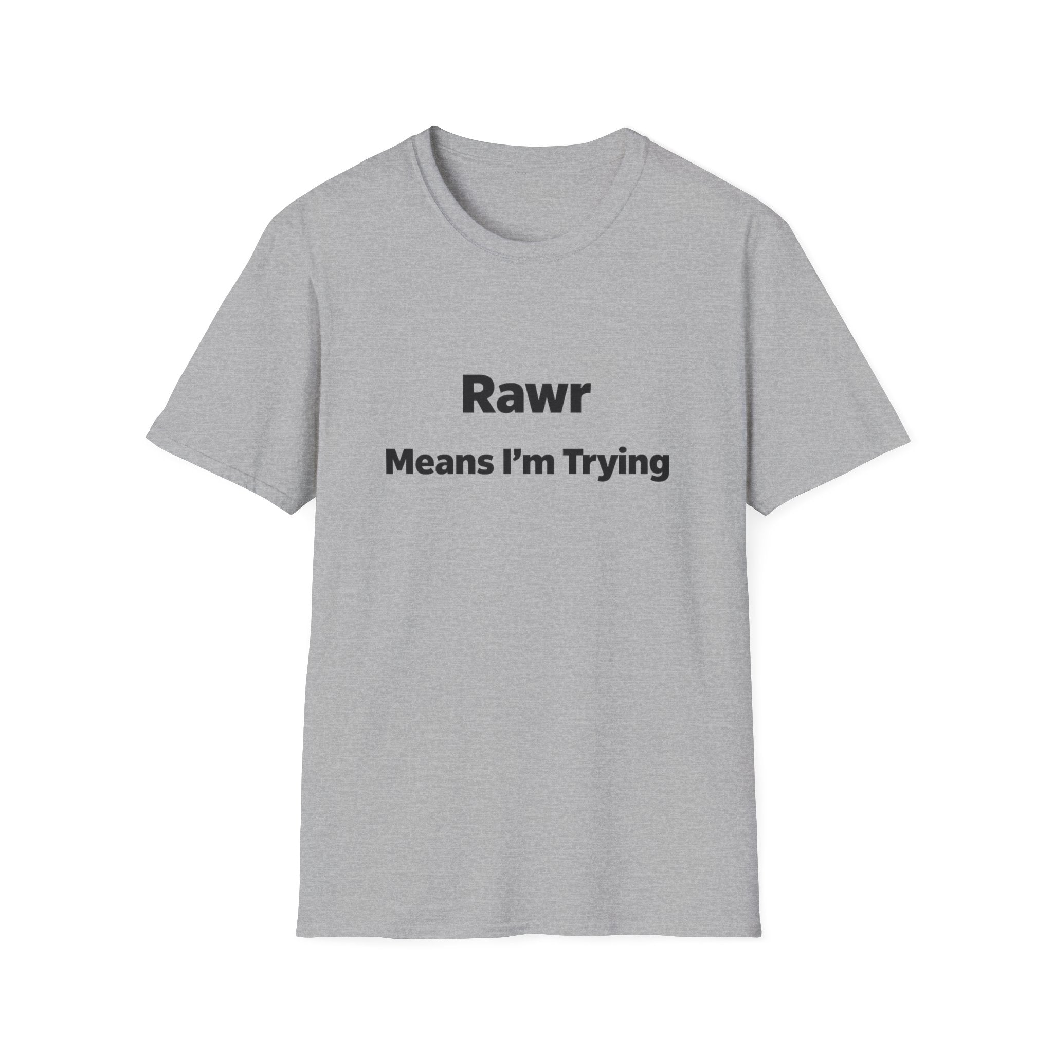 "Rawr Means I’m Trying" T-Shirt — Cute Funny Graphic Tee
