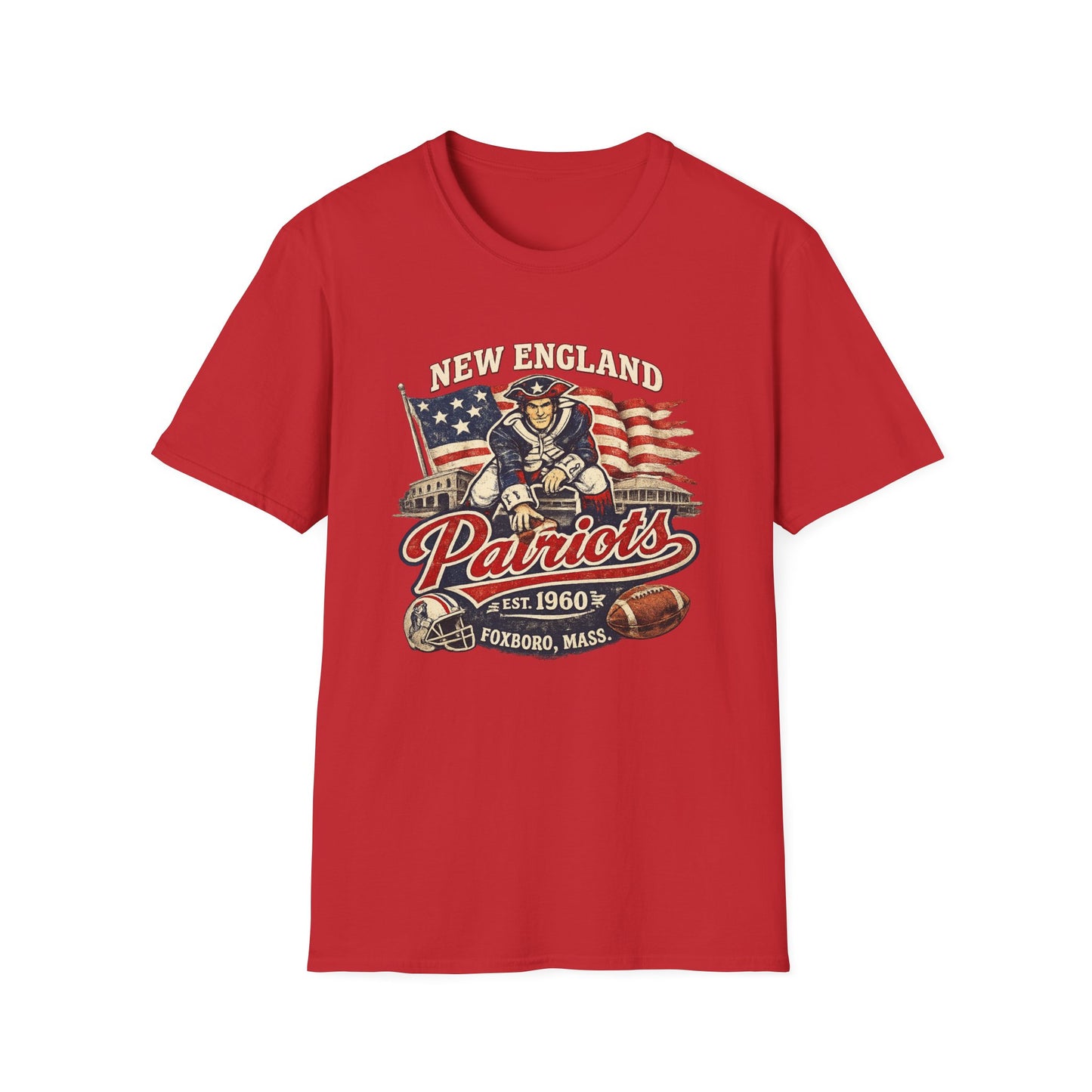 Patriots Vintage Football T-Shirt — New England, Foxboro Est. 1960
