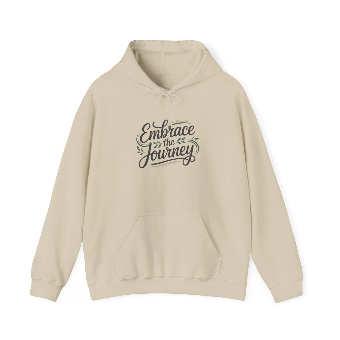Embrace the Journey hoodie | hand-lettered minimalist quote, script typography