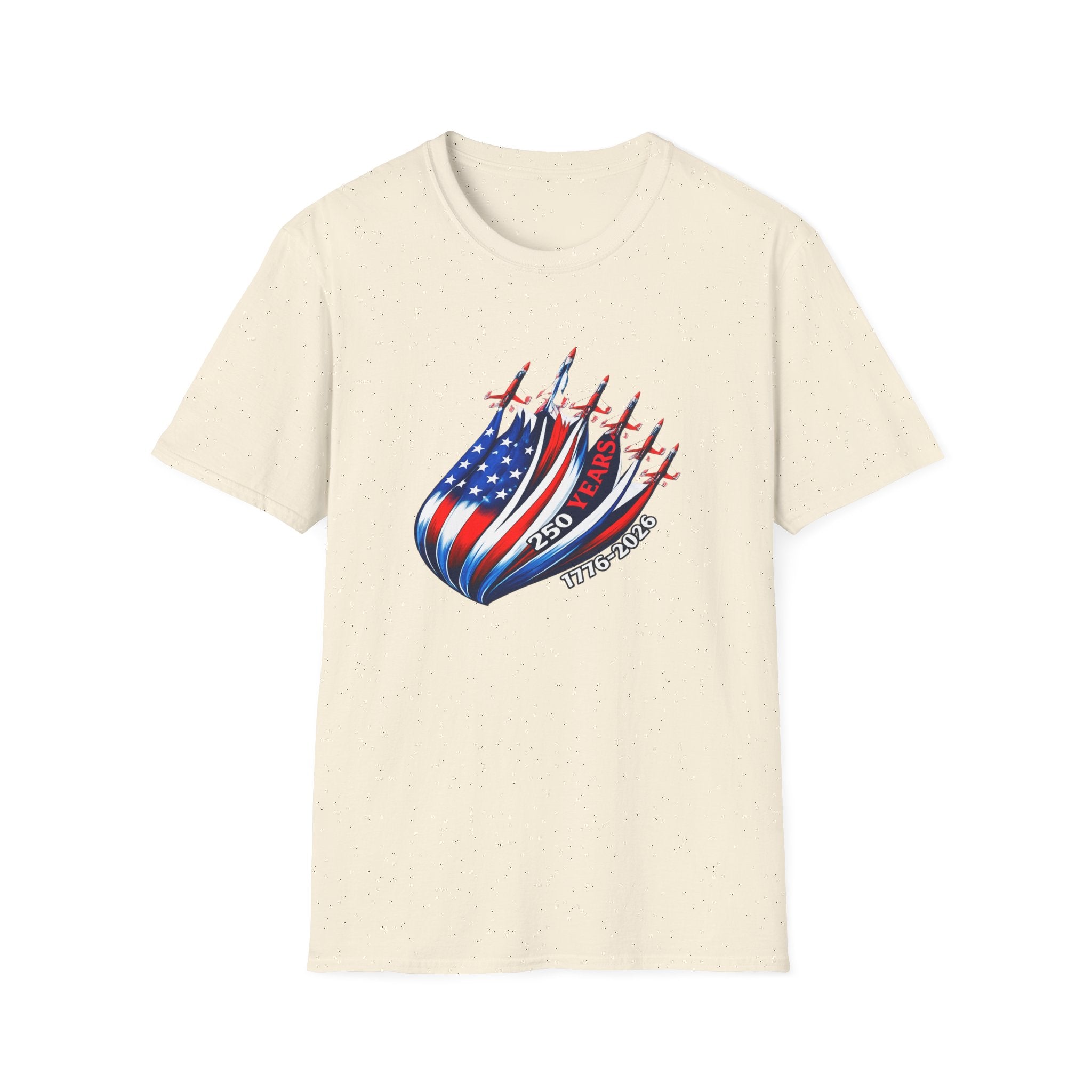 American Flag Jet Squadron T-Shirt — 250 Years USA Patriotic Tee (1776–2026)