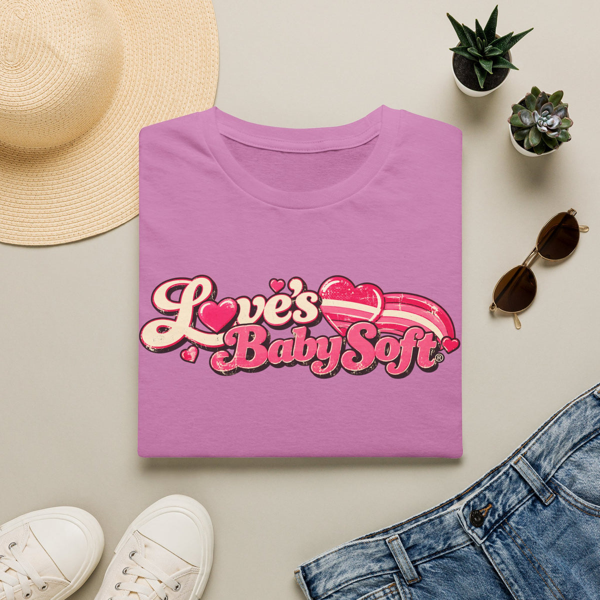 Love’s Baby Soft Vintage T-Shirt – Retro 70s & 80s Nostalgia Tee