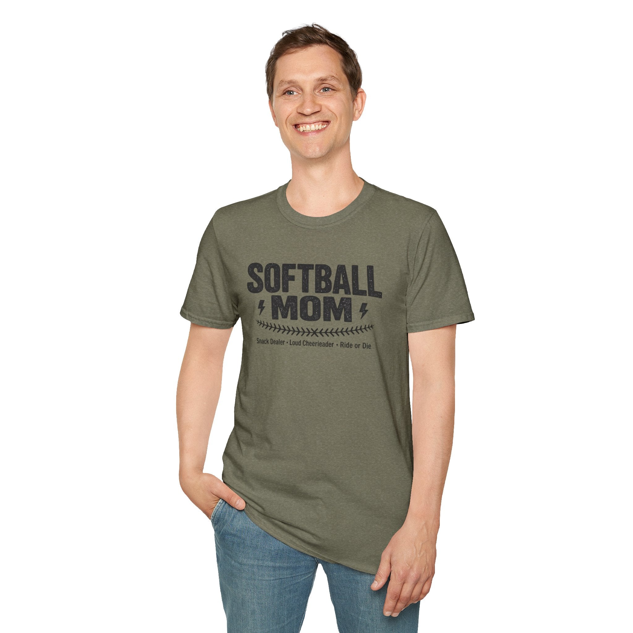 Softball Mom T-Shirt – Proud Softball Mom Tee (Coach, Team Mom Gift)