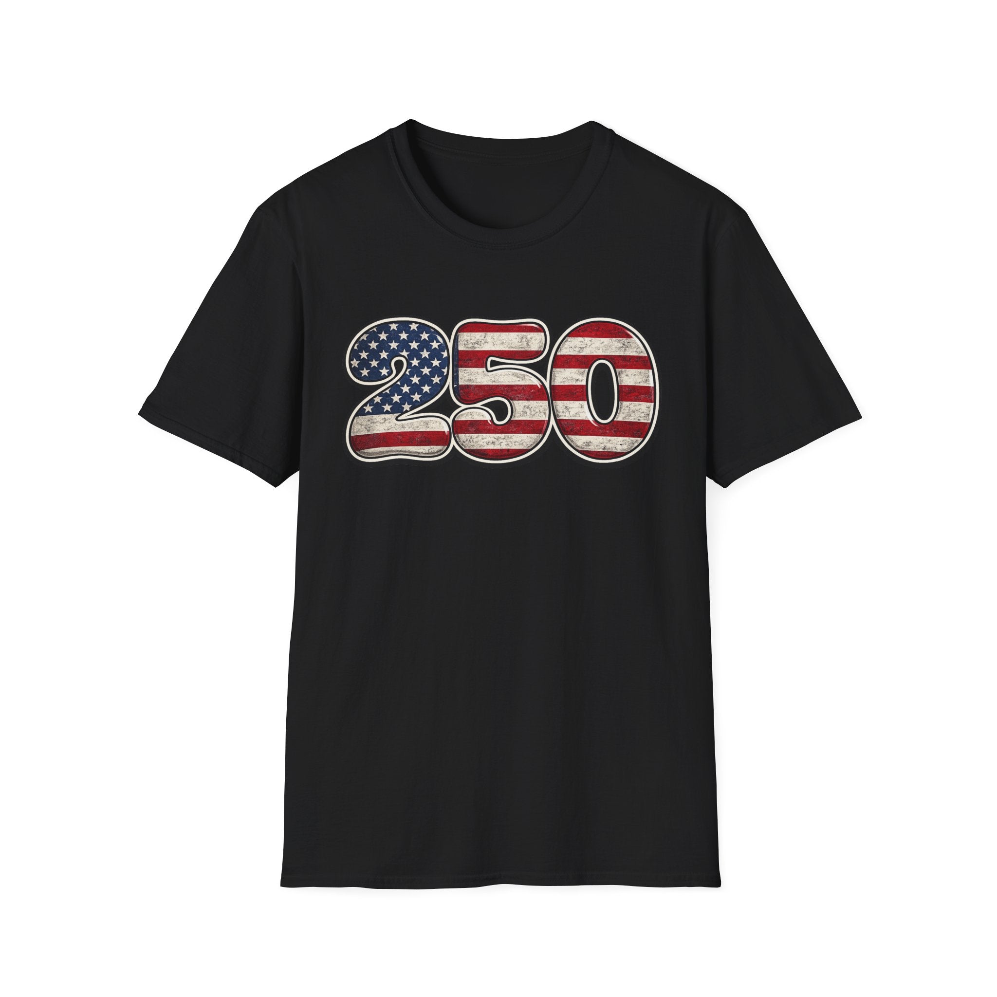 250 USA Flag T-Shirt — Patriotic Number Graphic Tee