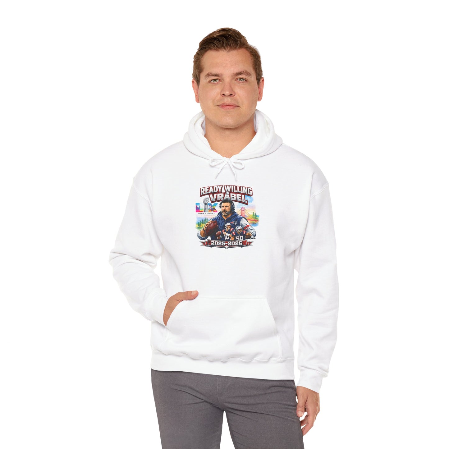 Ready, Willing, & Vrabel Hoodie — Veteran Tribute Graphic Pullover