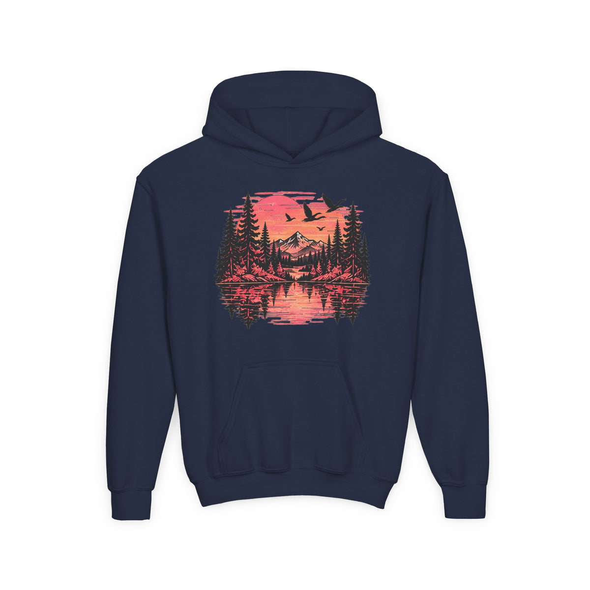 Wild Sunset Mountain Youth Hoodie
