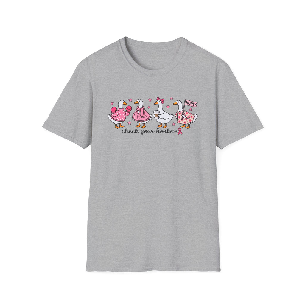 Check Your Honkers 🩷 Breast Cancer Awareness Goose Tee