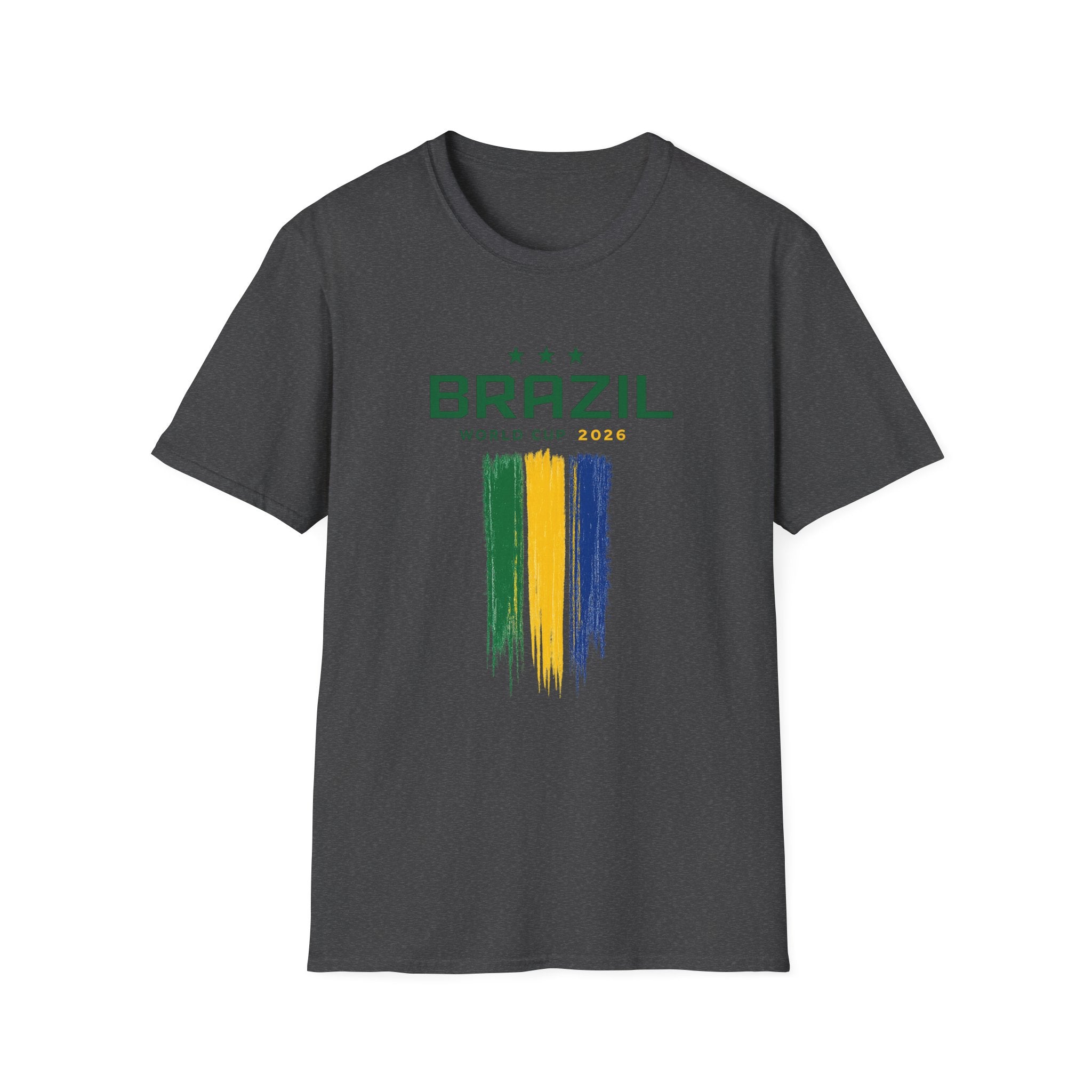Brazil World Cup T-Shirt — Brush Stroke Flag Soccer Tee