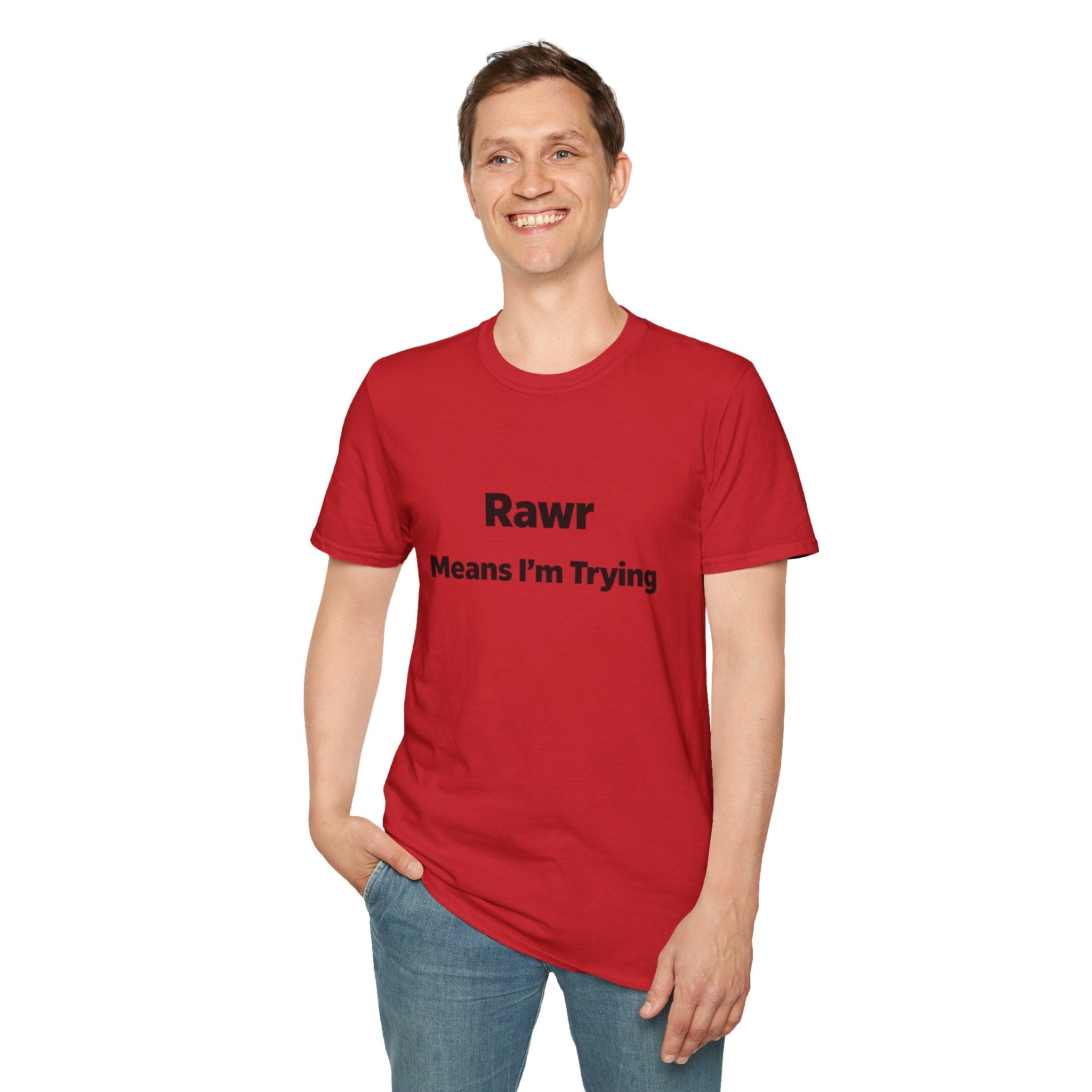 "Rawr Means I’m Trying" T-Shirt — Cute Funny Graphic Tee