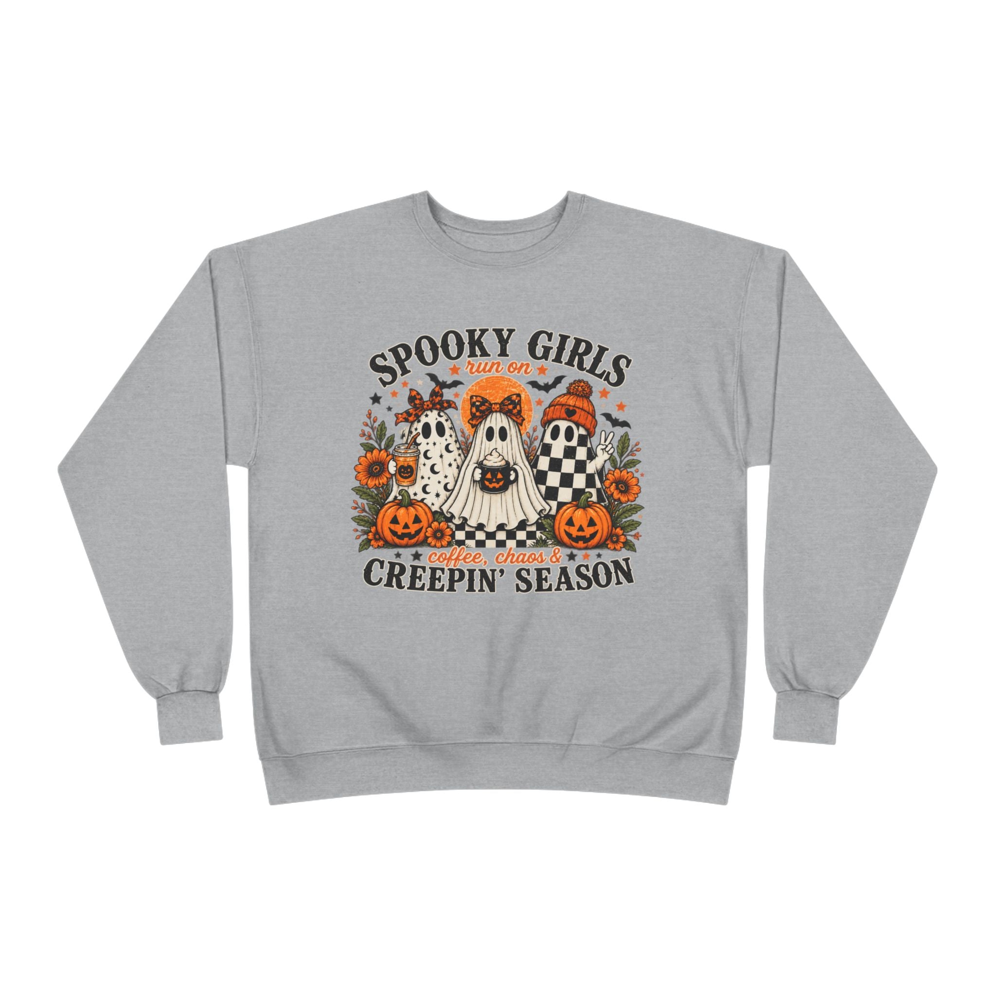 Spooky Girls Coffee & Chaos Halloween Sweatshirt