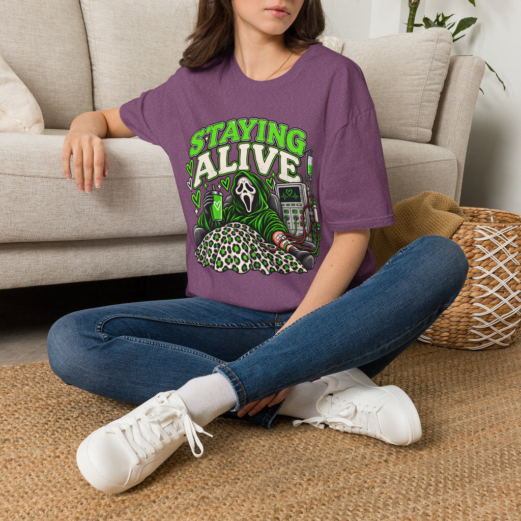 Staying Alive Dialysis Softstyle T-Shirt – Funny Kidney Awareness Tee