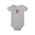 Red & White Raised-Right Infant One-Piece Bodysuit